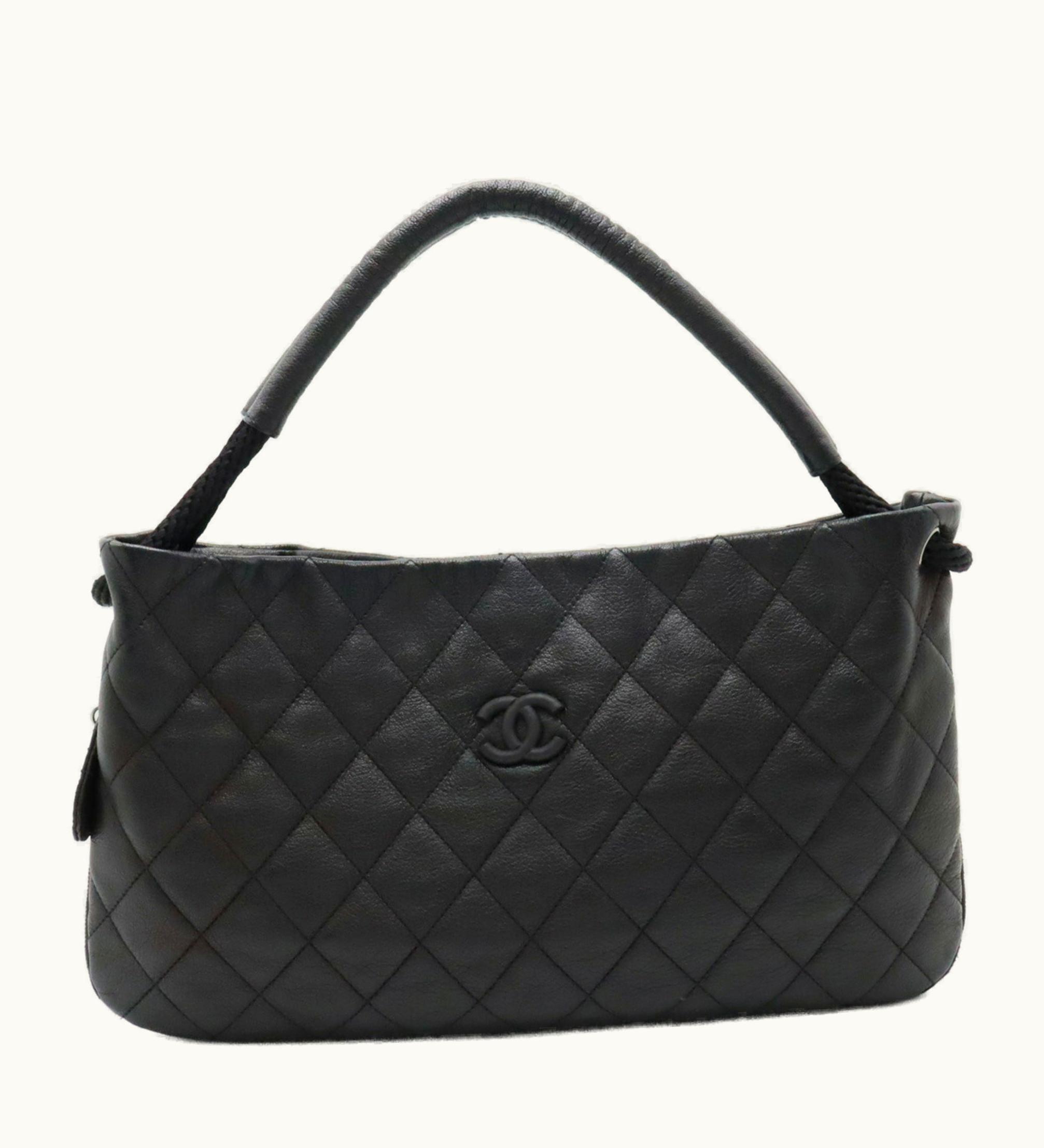 Chanel Chanel Matelasse Coco Mark Shoulder Bag Leather Black