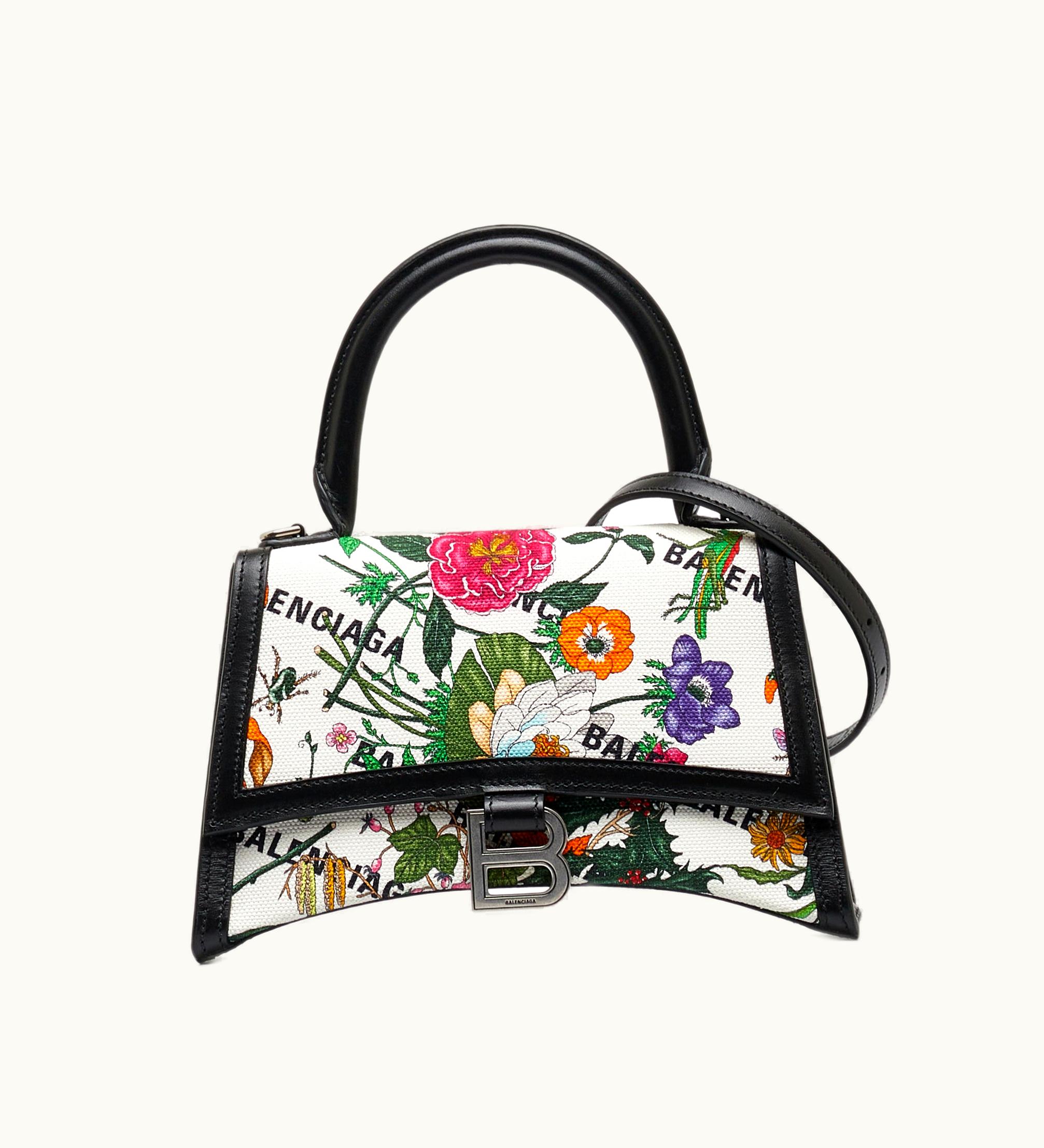 Gucci Gucci X Balenciaga Small The Hacker Project Flora Hourglass Handle Bag