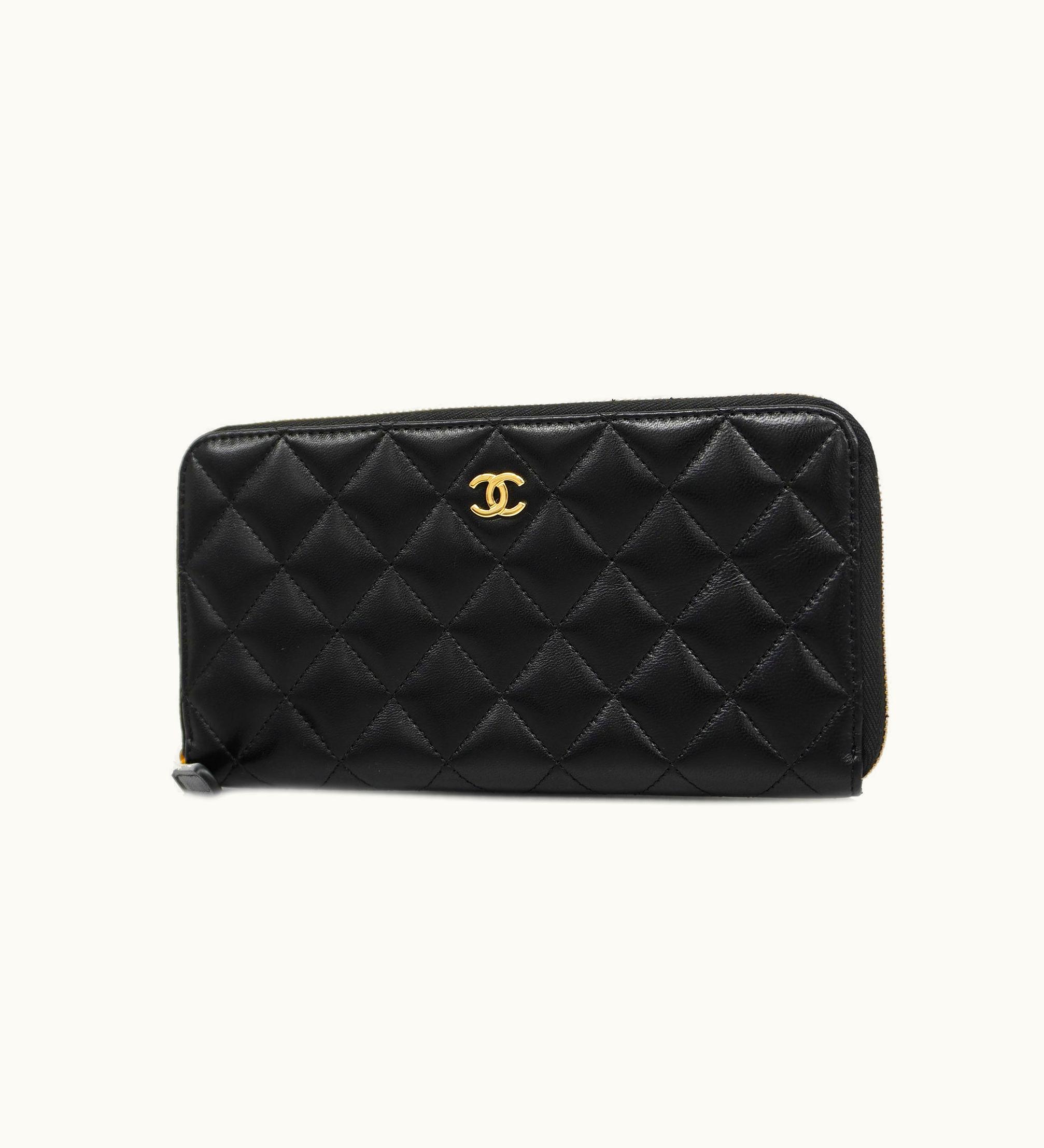 Chanel Chanel Matelasse Long Wallet Gold Hardware Women's Lambskin Long Wallet