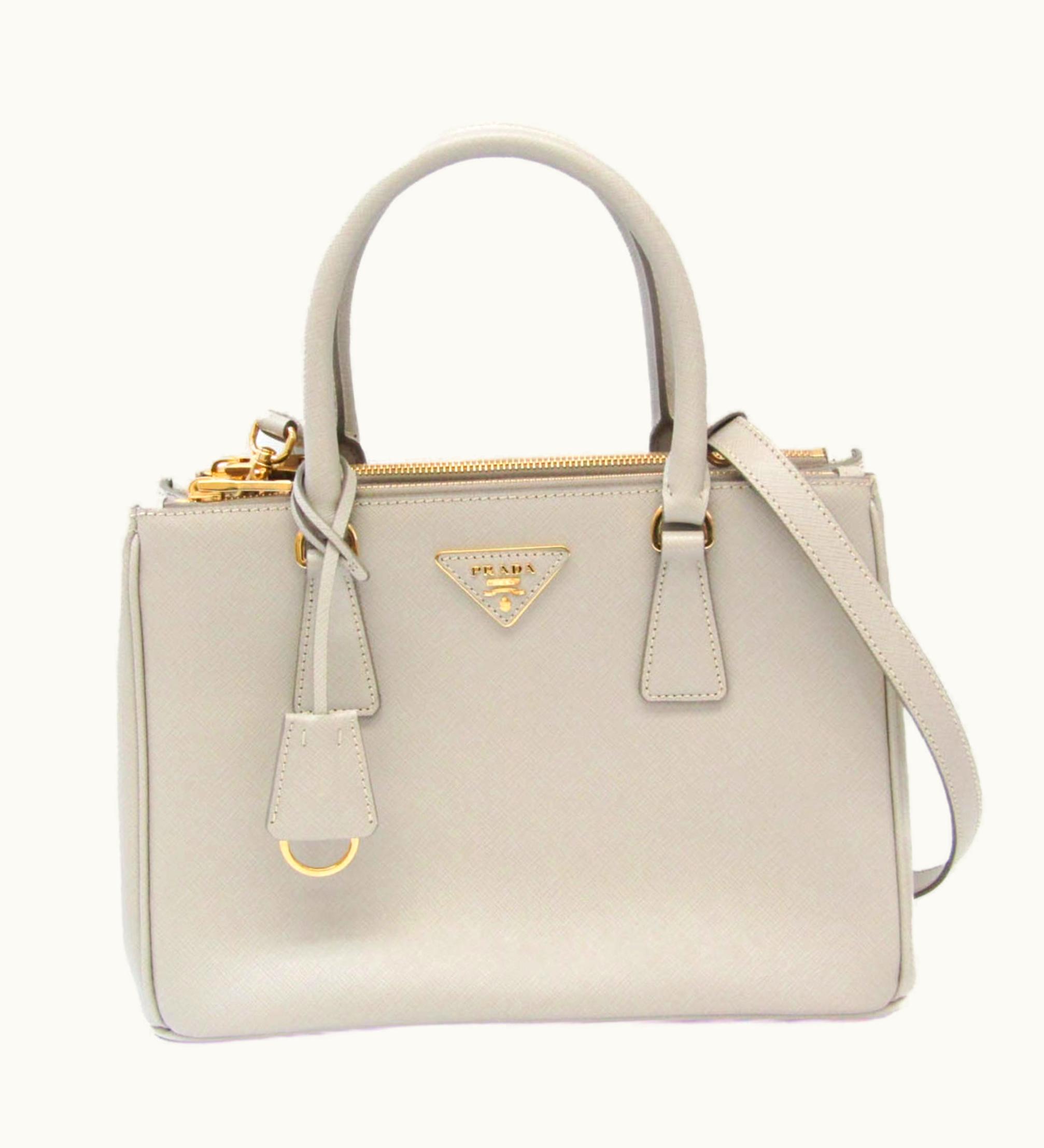 Prada Prada Galleria Medium 1Ba863 Women's Saffiano Lux Handbag, Shoulder Bag Light Gray