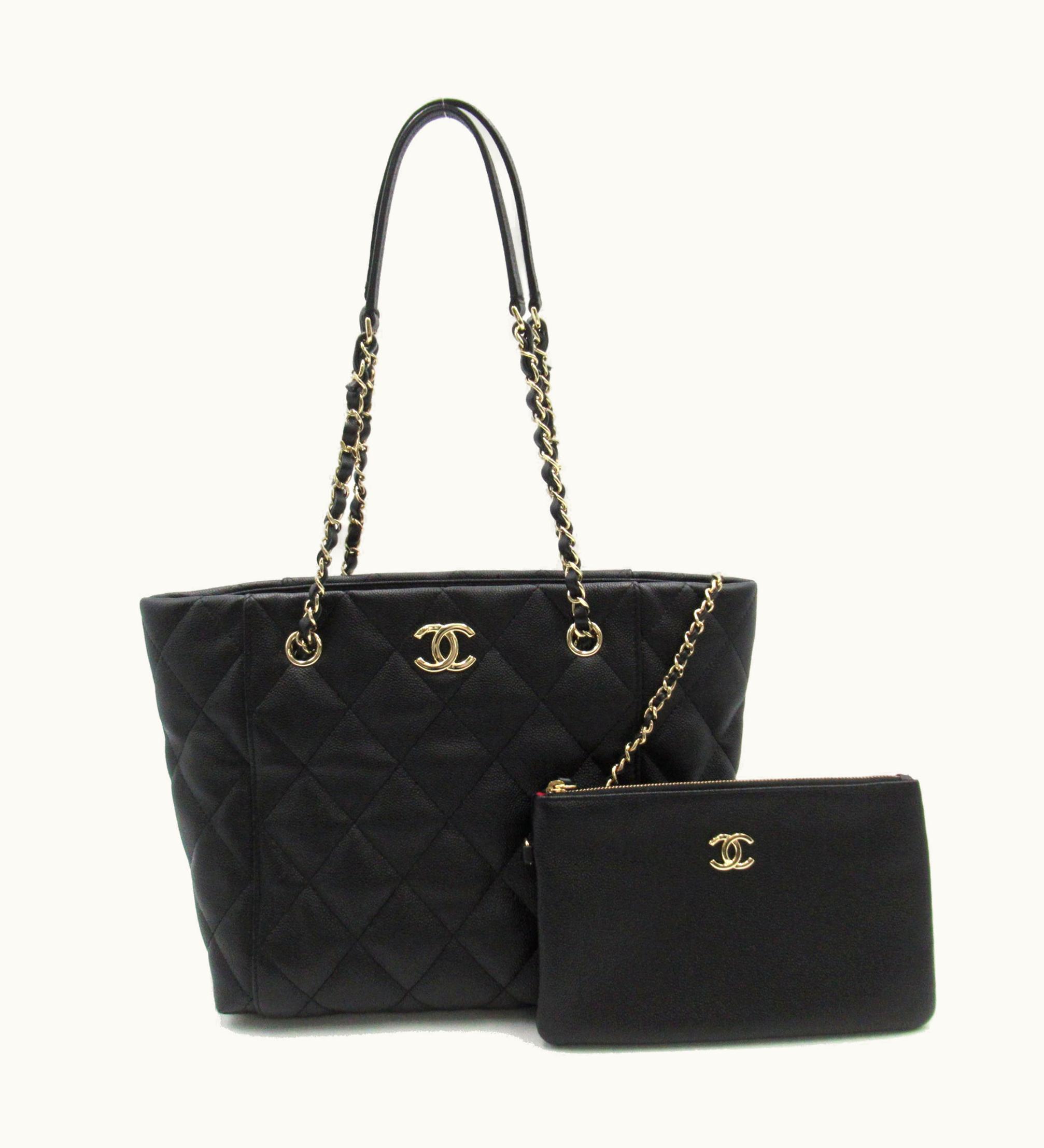 Chanel Chanel Matelasse Caviar Chain Tote Black Caviar Skin [Grained Calf]