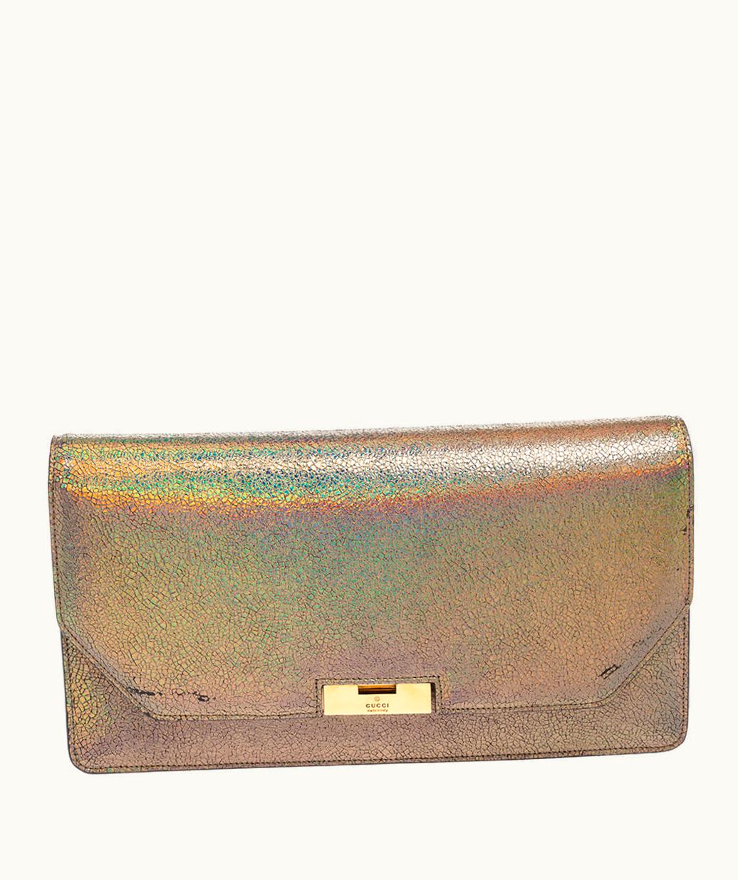 Gucci Gucci Multicolor Iridescent Leather 58 Clutch