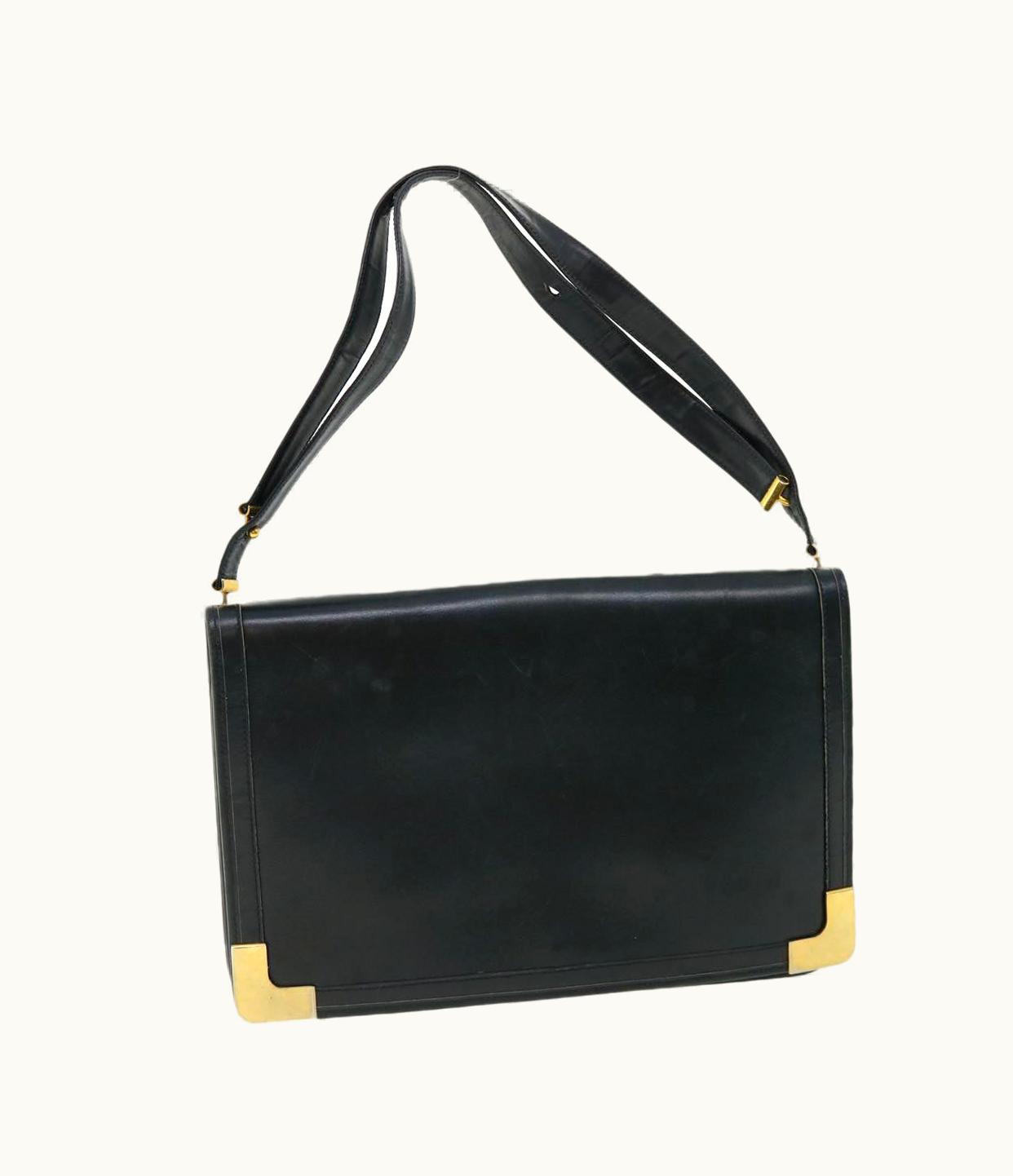 Dior Dior Christian Dior Shoulder Bag Leather Navy