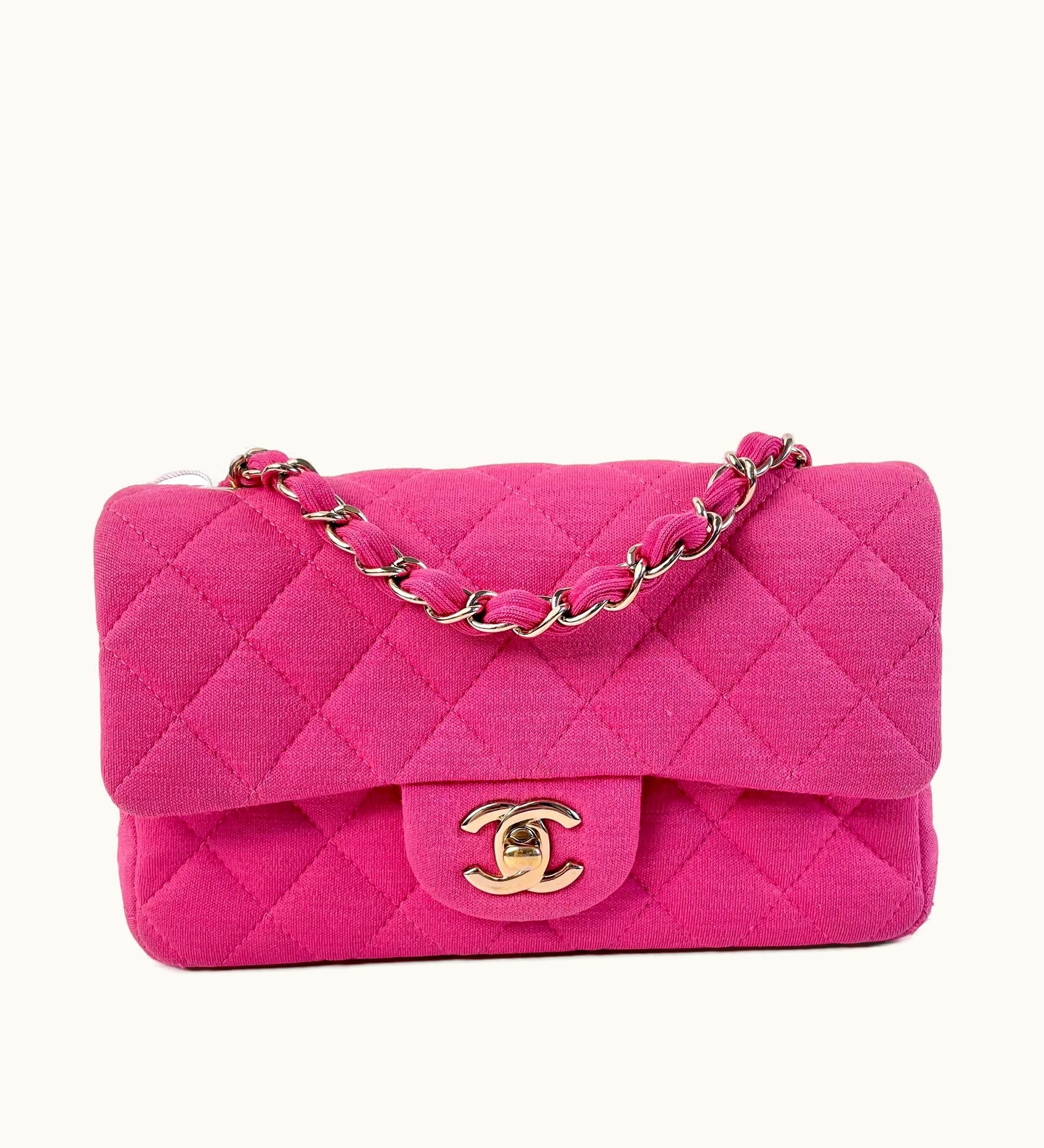 Chanel Chanel Mini Classic Jersey Single Flap Crossbody Bag