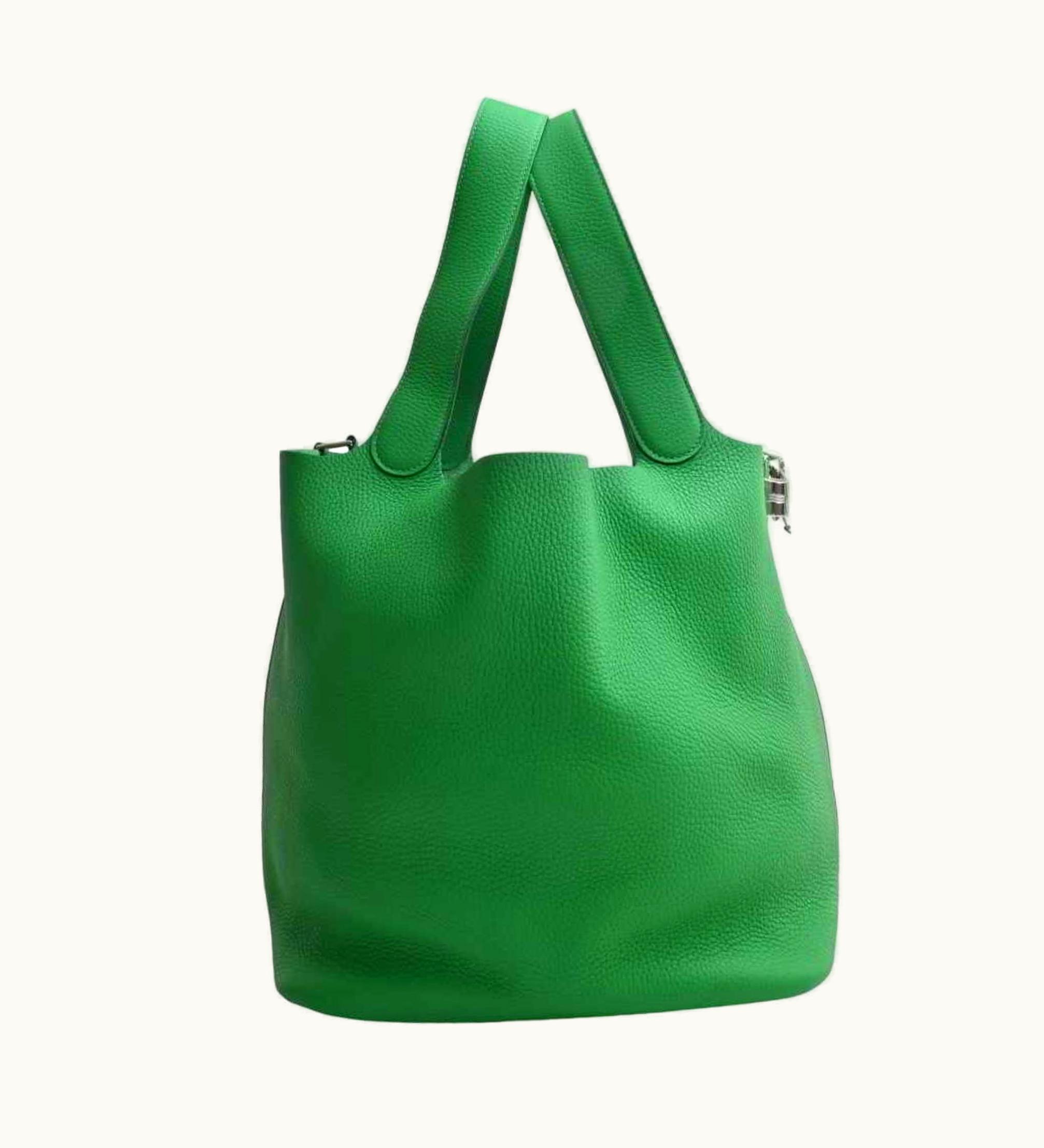 Hermès Hermès Taurillon Clemence Picotin Lock Tgm Handbag Green