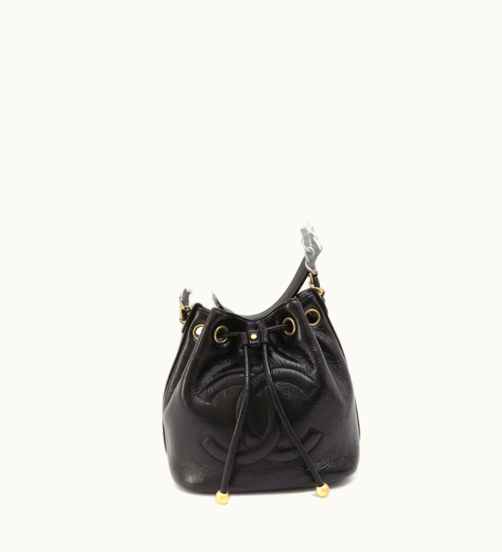 Chanel Chanel Chain Shoulder Coco Mark Bag Calf Women's