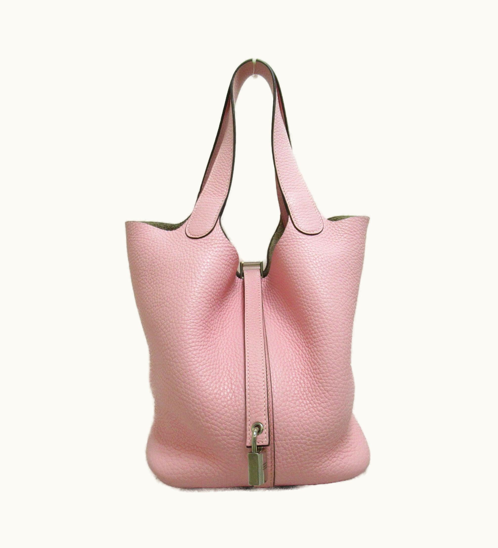 Hermès Hermès Picotin Lock MM Rose Sakura Tote Bag Pink Rose Sakura Taurillon Clemence Leather