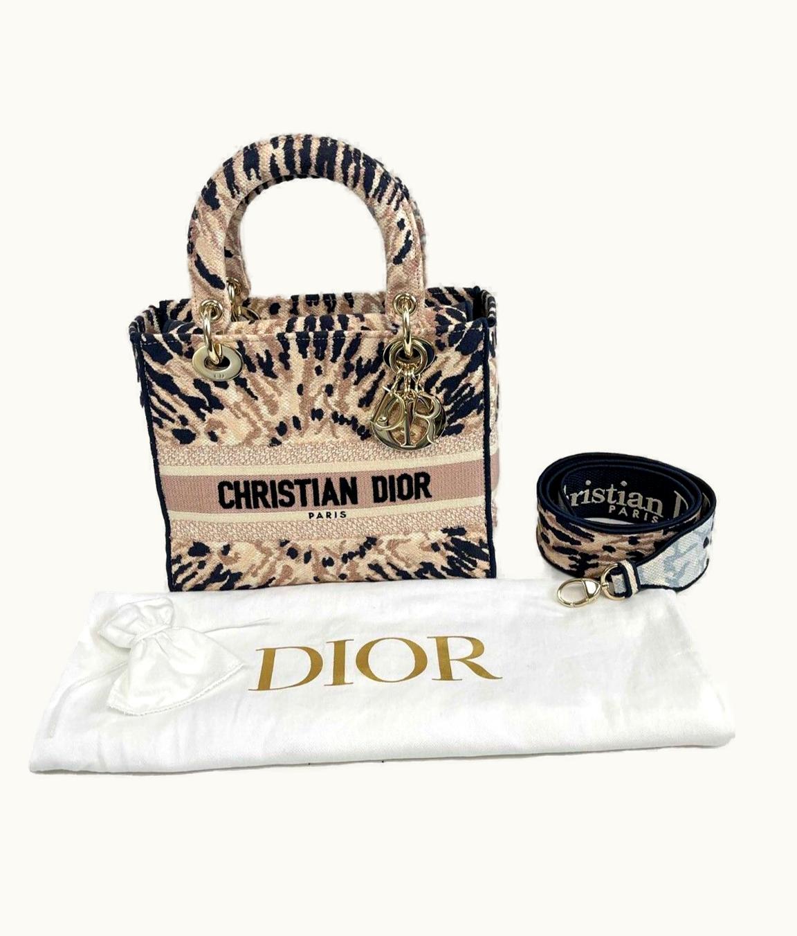 Dior Dior Christian Dior Embroidered Tie Dye Lady Dior Medium