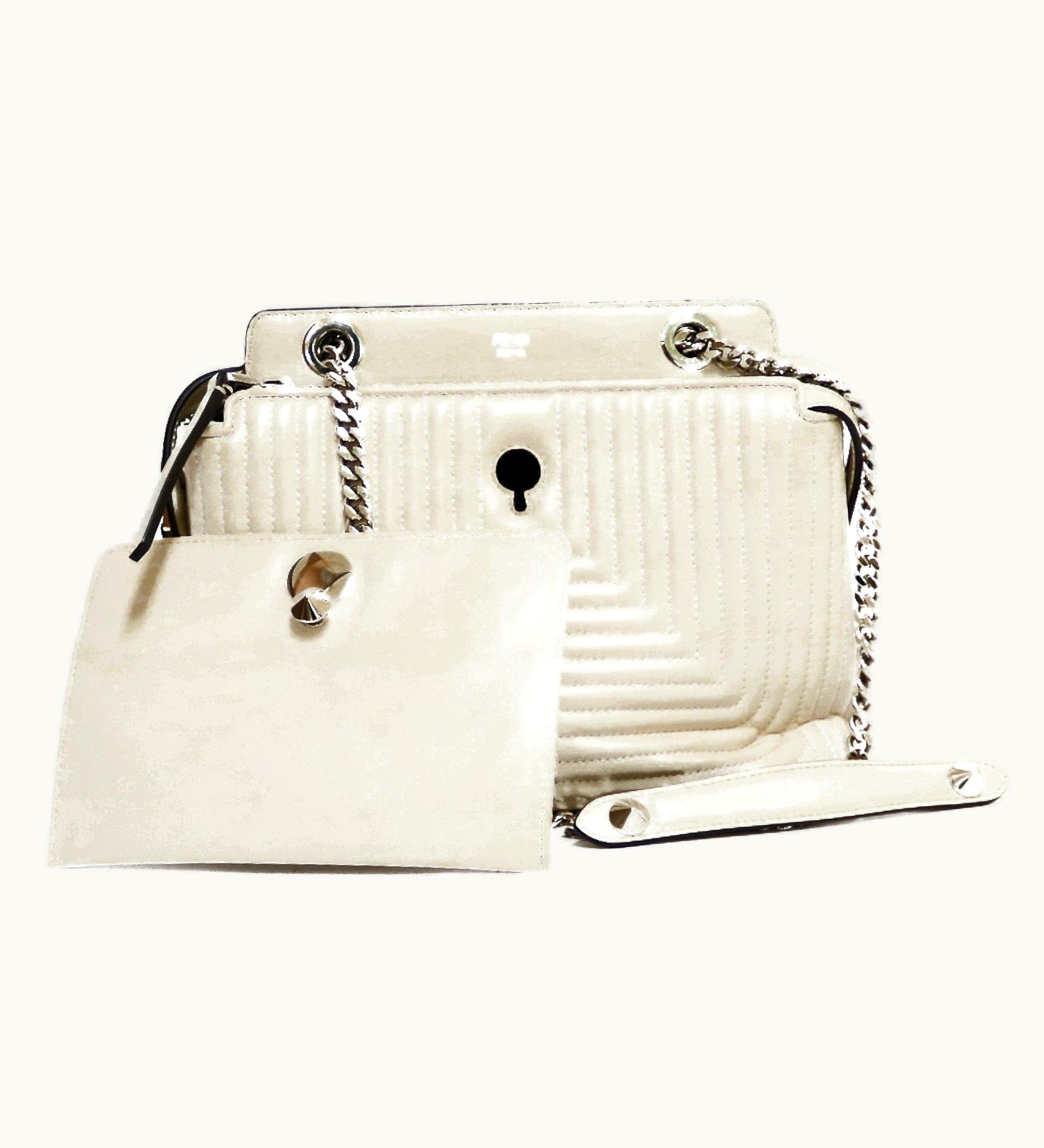 Fendi Fendi Shoulder Bag Dot Com Ivory White Ladies
