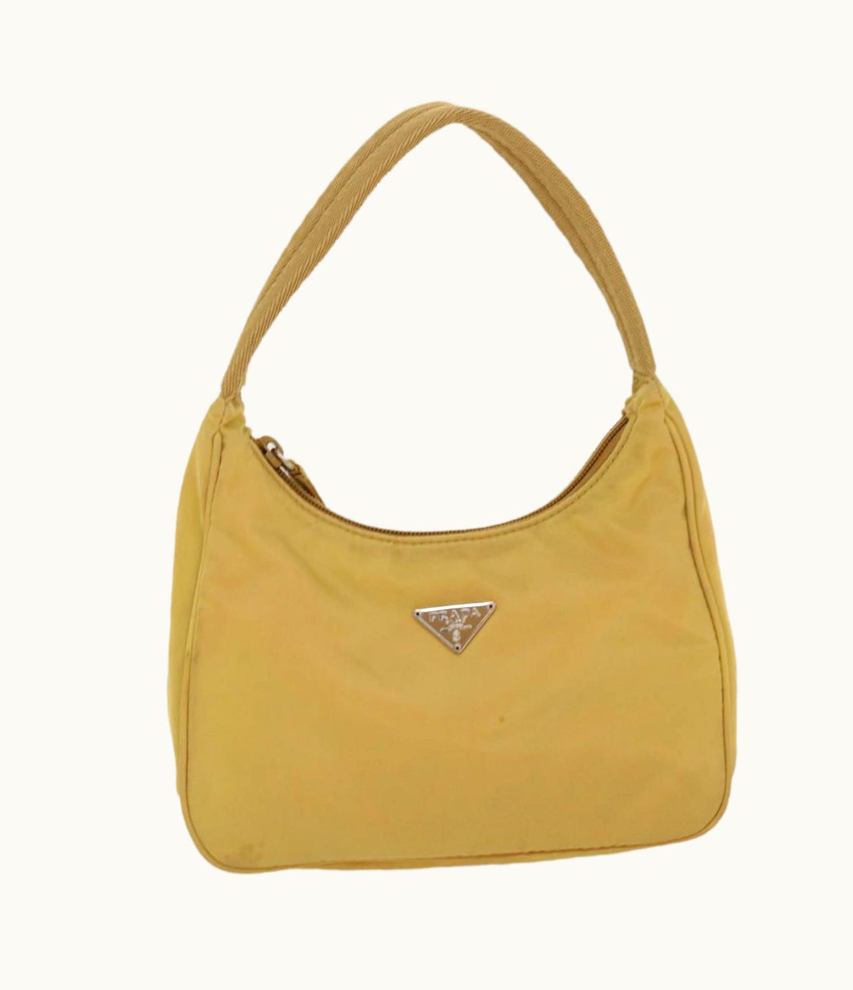 Prada Prada 37557 Nylon Handbag Beige