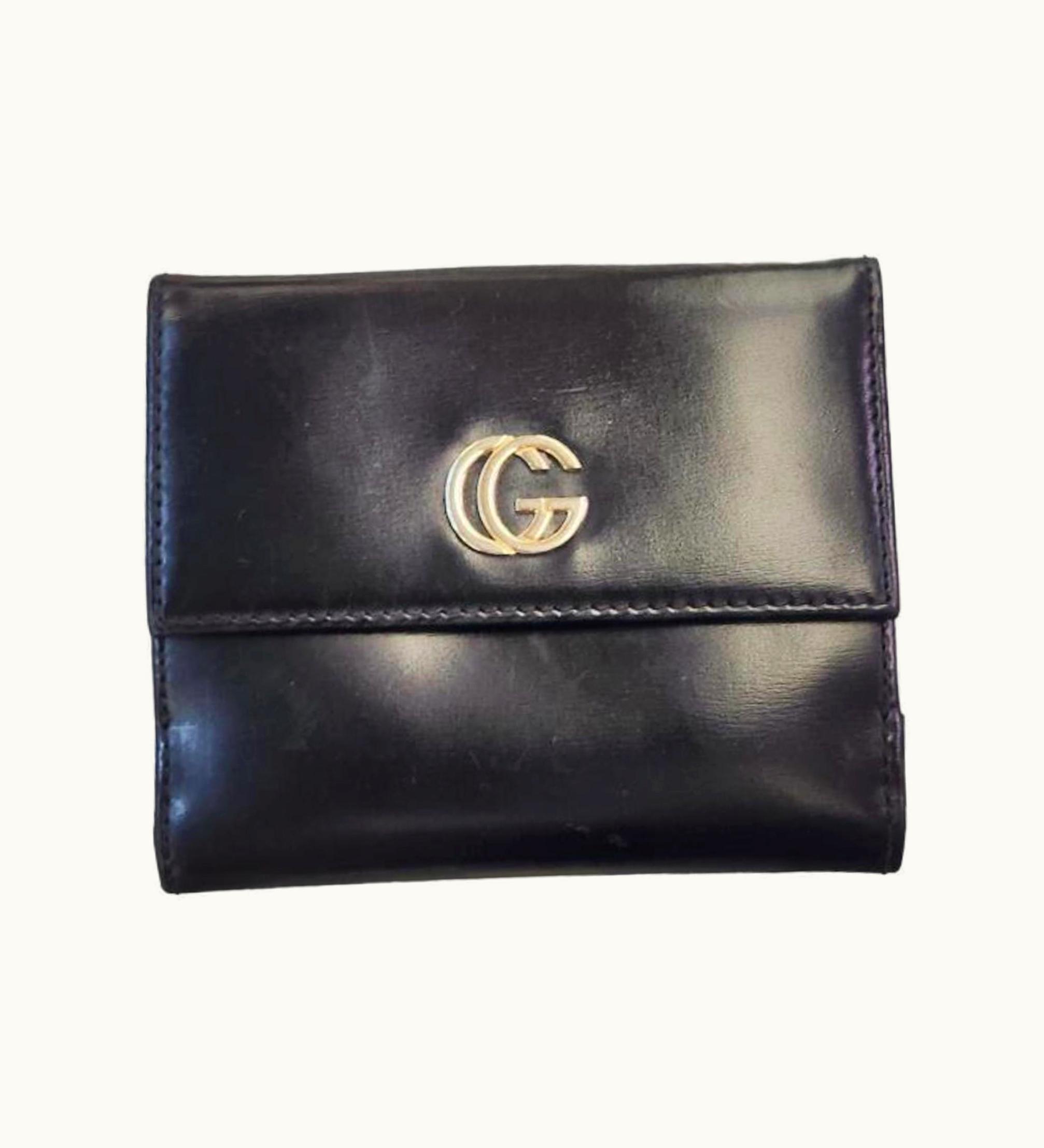 Gucci Gucci GG Marmont Leather Double Hook Bifold Wallet 035 2888 2240 Black