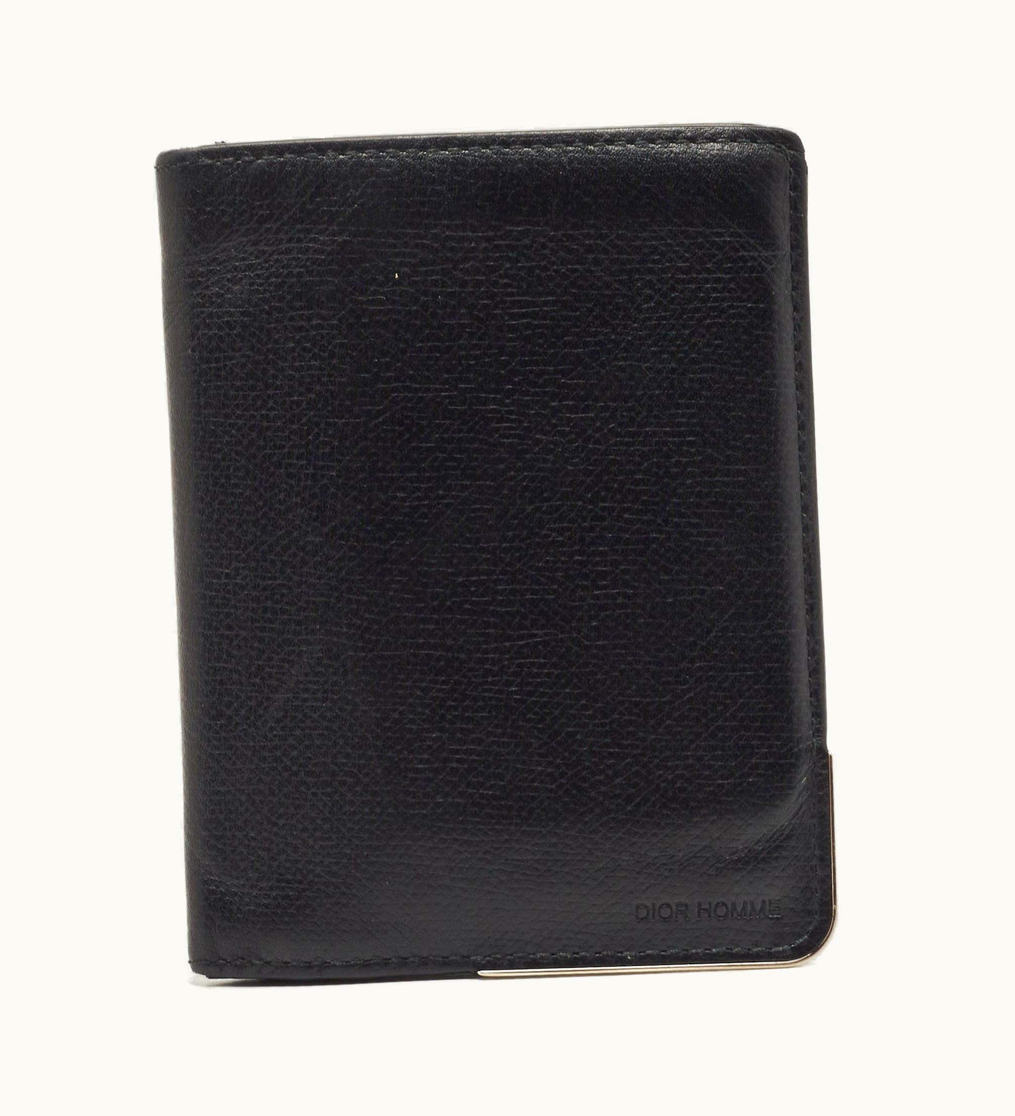 Dior Dior Homme Homme Black Leather Bifold Wallet