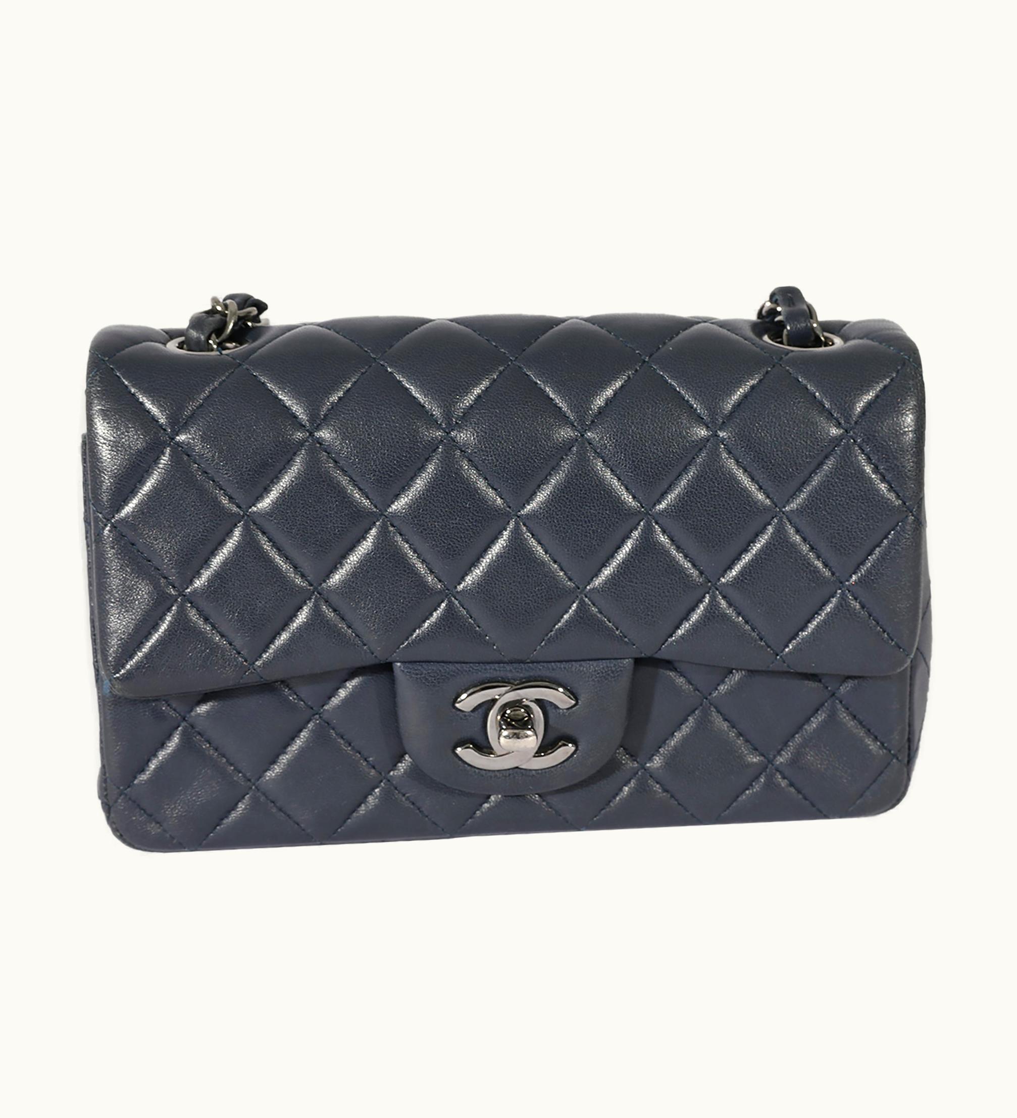 Chanel Chanel 2013-2014 Rectangular Mini Flap Crossbody Bag Blue