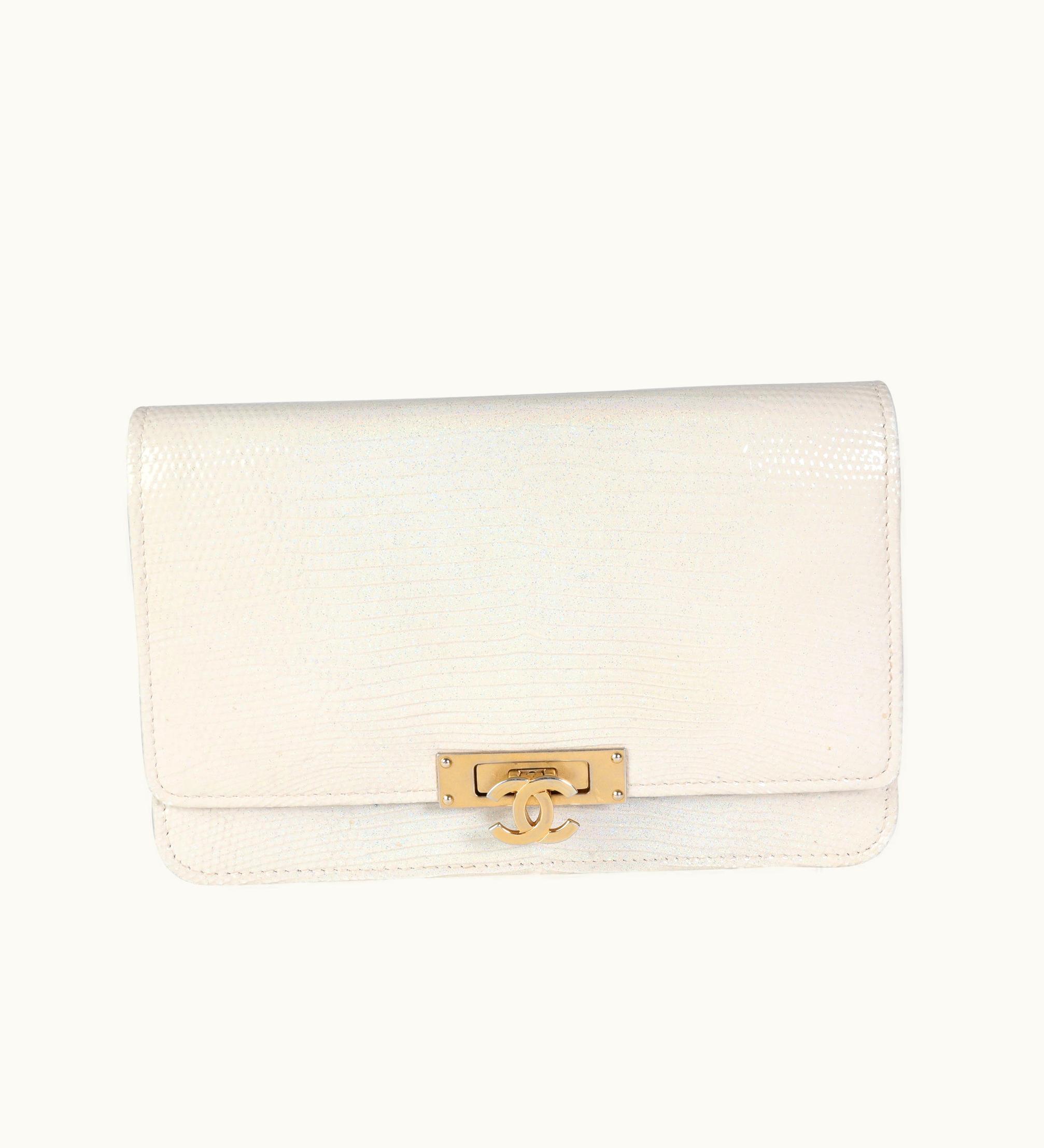 Chanel Chanel Gold Metallic Lizard Golden Class Wallet On Chain