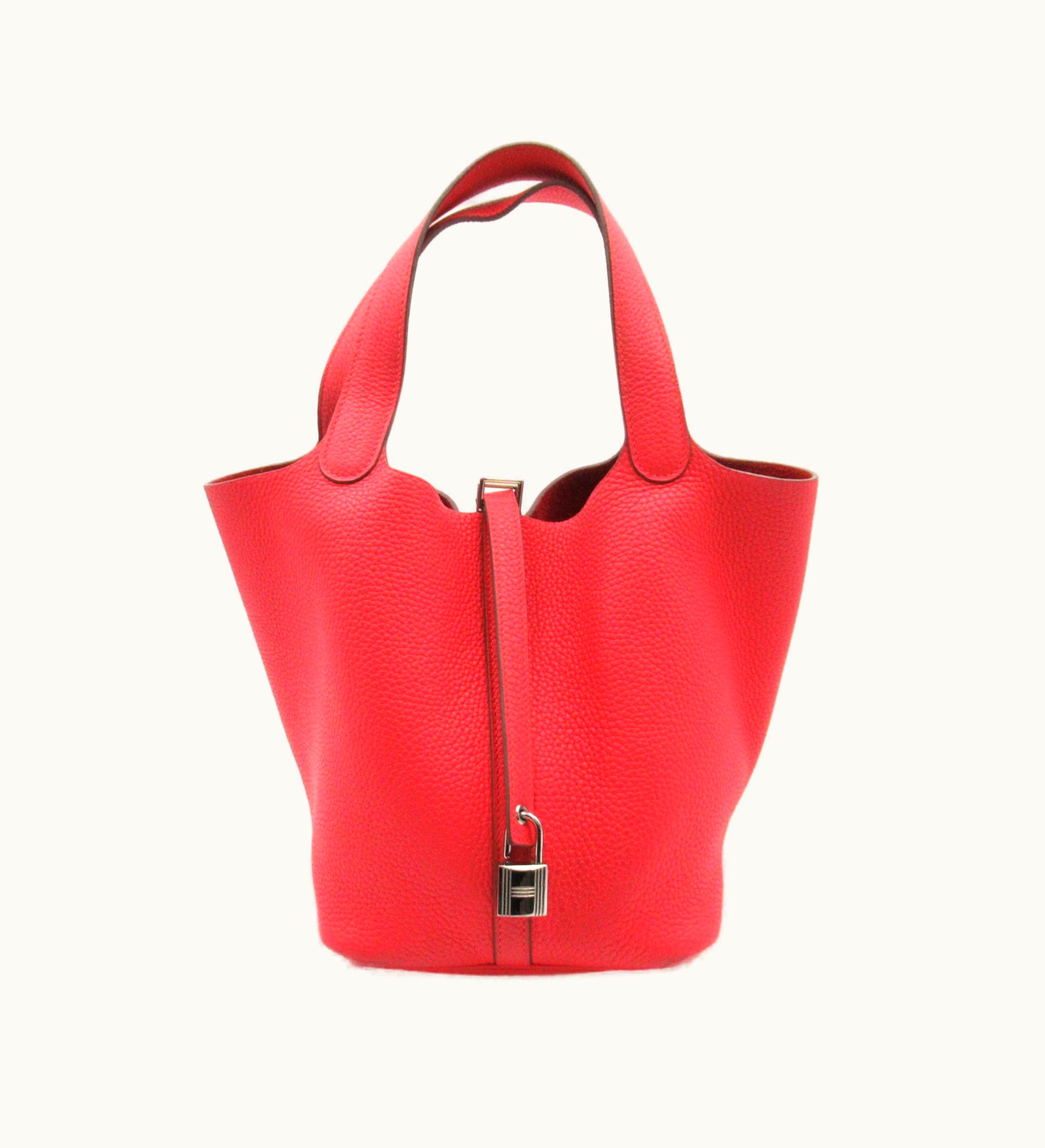 Hermès Hermès Picotin Lock MM Pink Rose Jaipur Taurillon Clemence Calfskin [Cowhide]