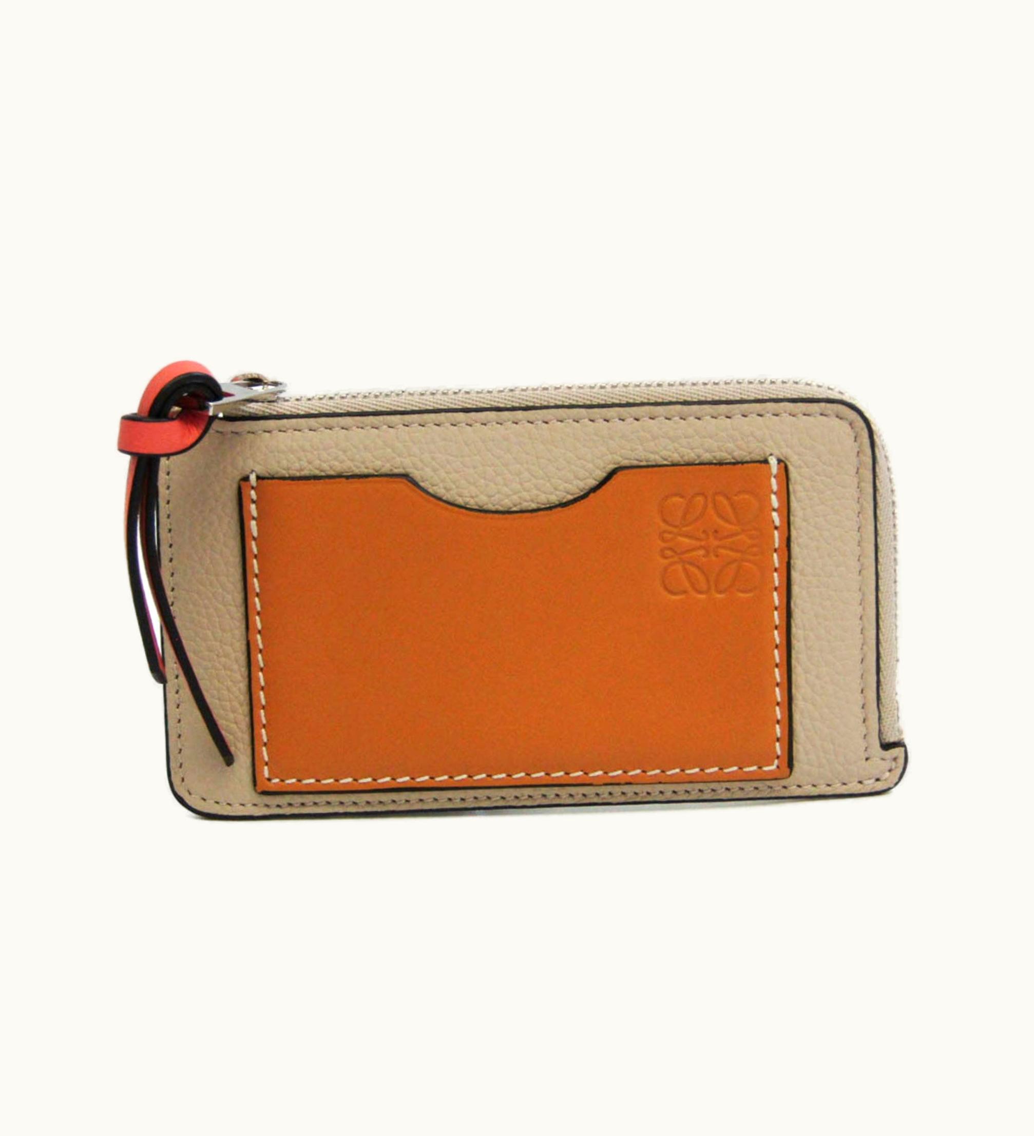 Loewe Loewe With Card Case Men, Women Leather Coin Purse/Coin Case Grayish