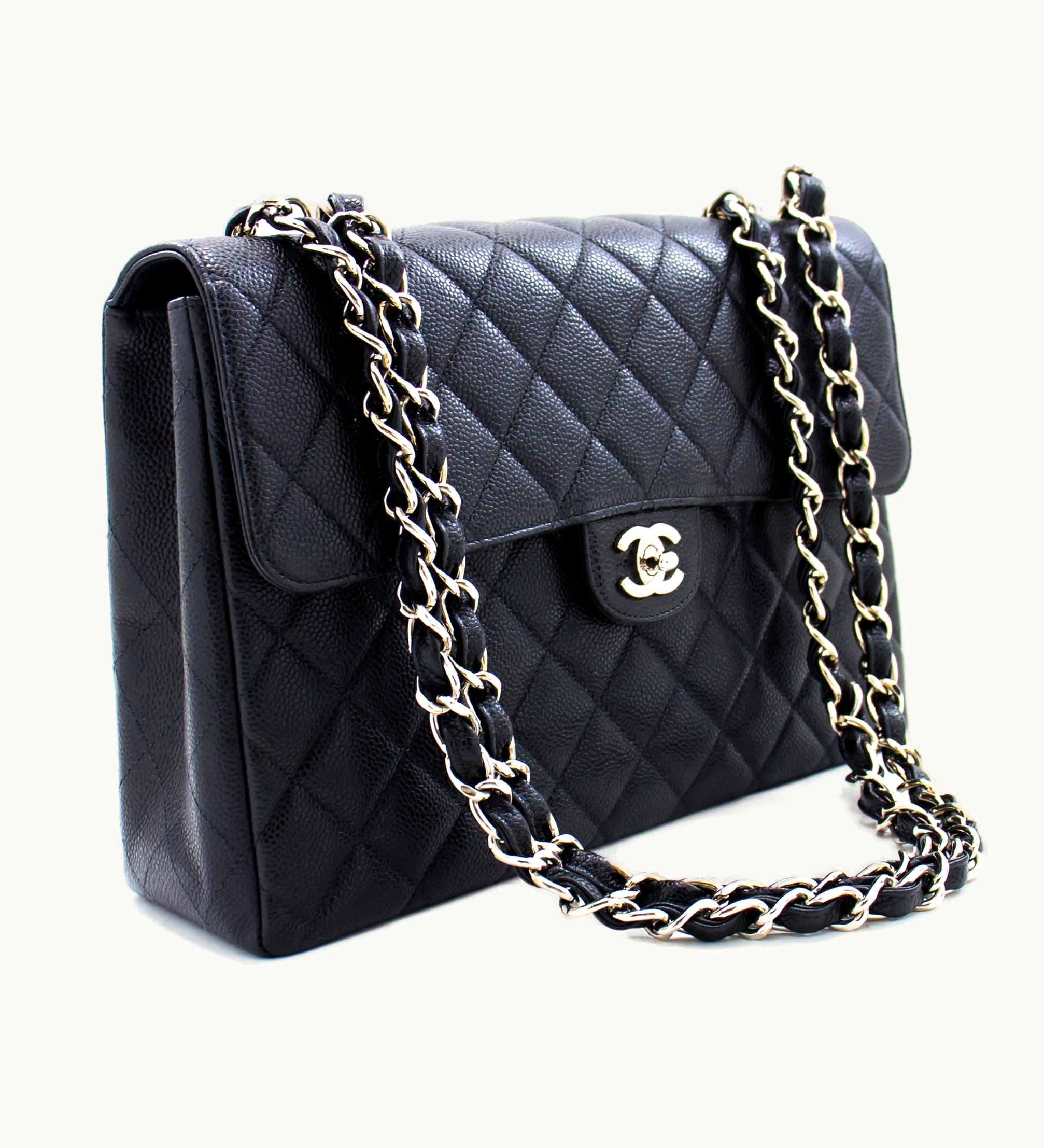 Chanel Chanel Classic Large Shoulder Bag Flap Black Caviar