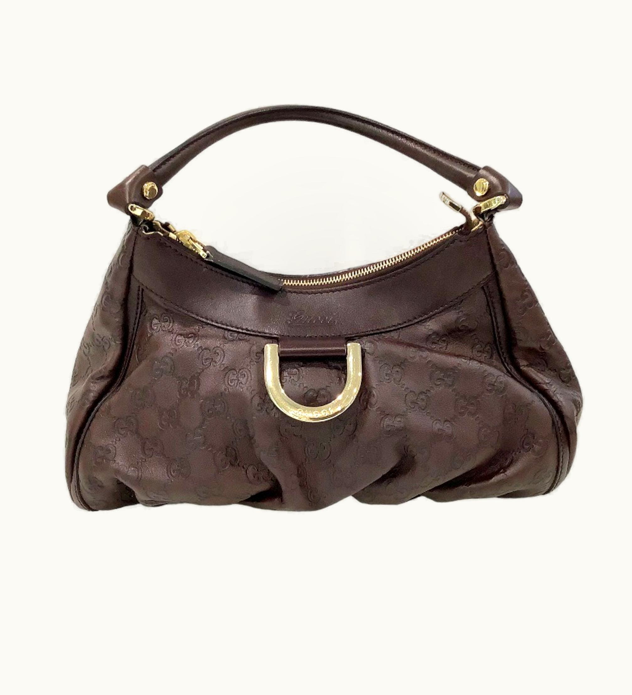 Gucci Gucci Abbey Sima Shoulder Bag 190525 Leather Brown