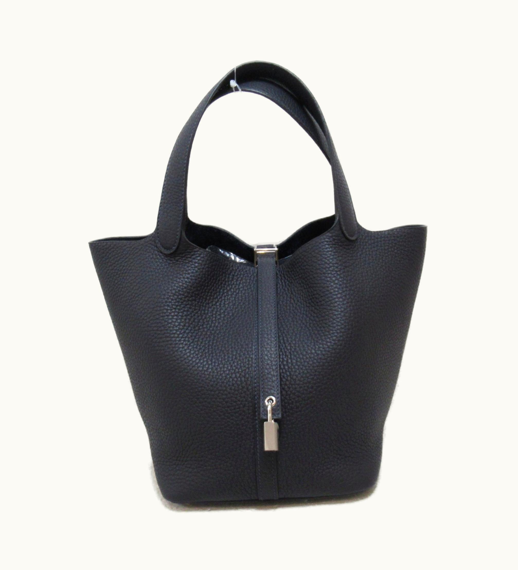 Hermès Hermès Picotin Lock MM Tote Bag Gray Cavan Taurillon Clemence Leather