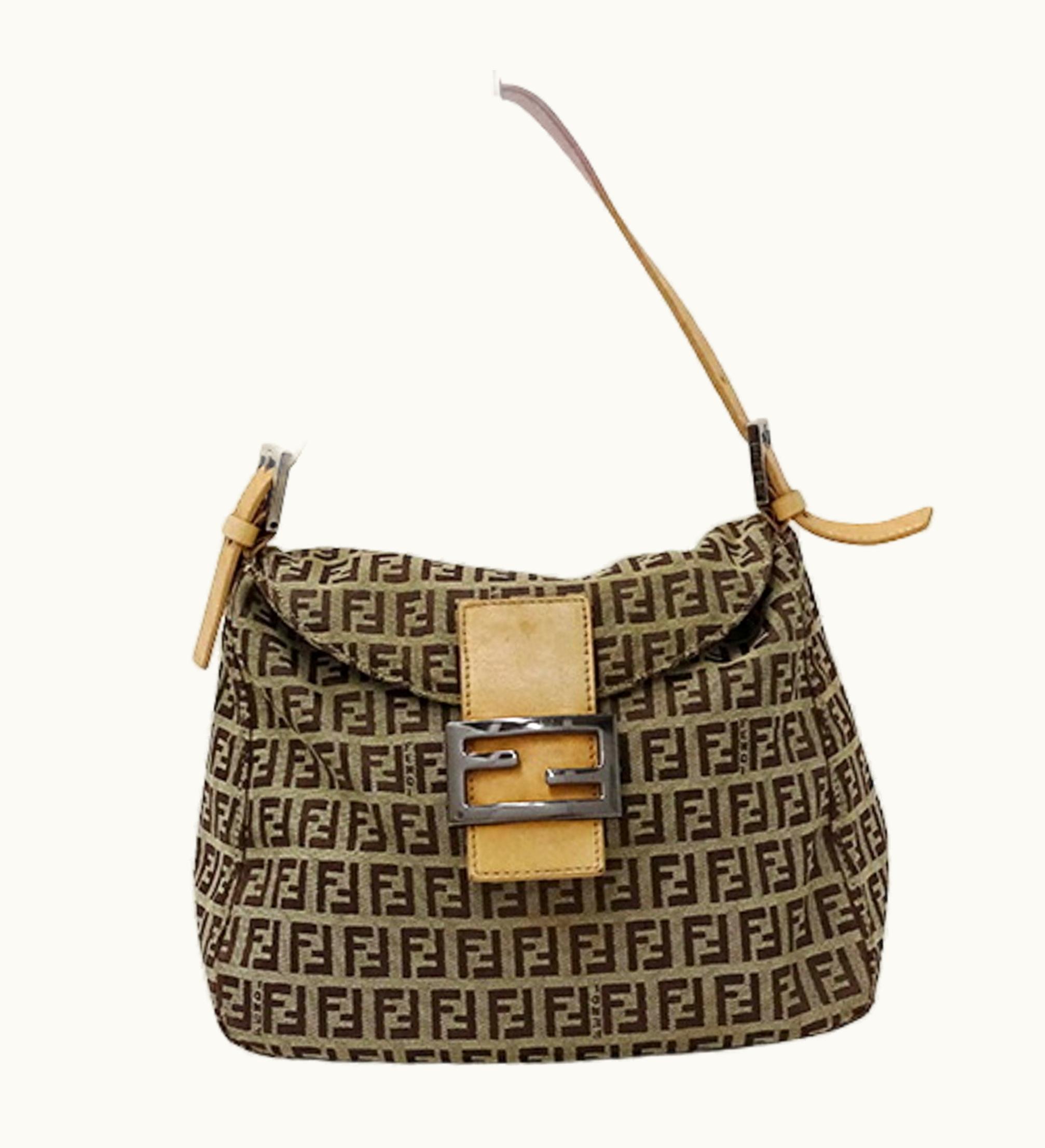 Fendi Fendi Bag Women's Handbag Shoulder Zucchino Canvas Beige 8Br004