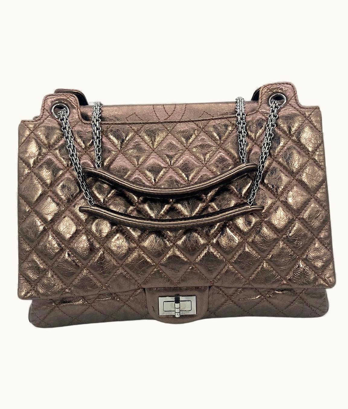 Chanel Chanel Classic Flap Shopping Tote Metallic Bronze