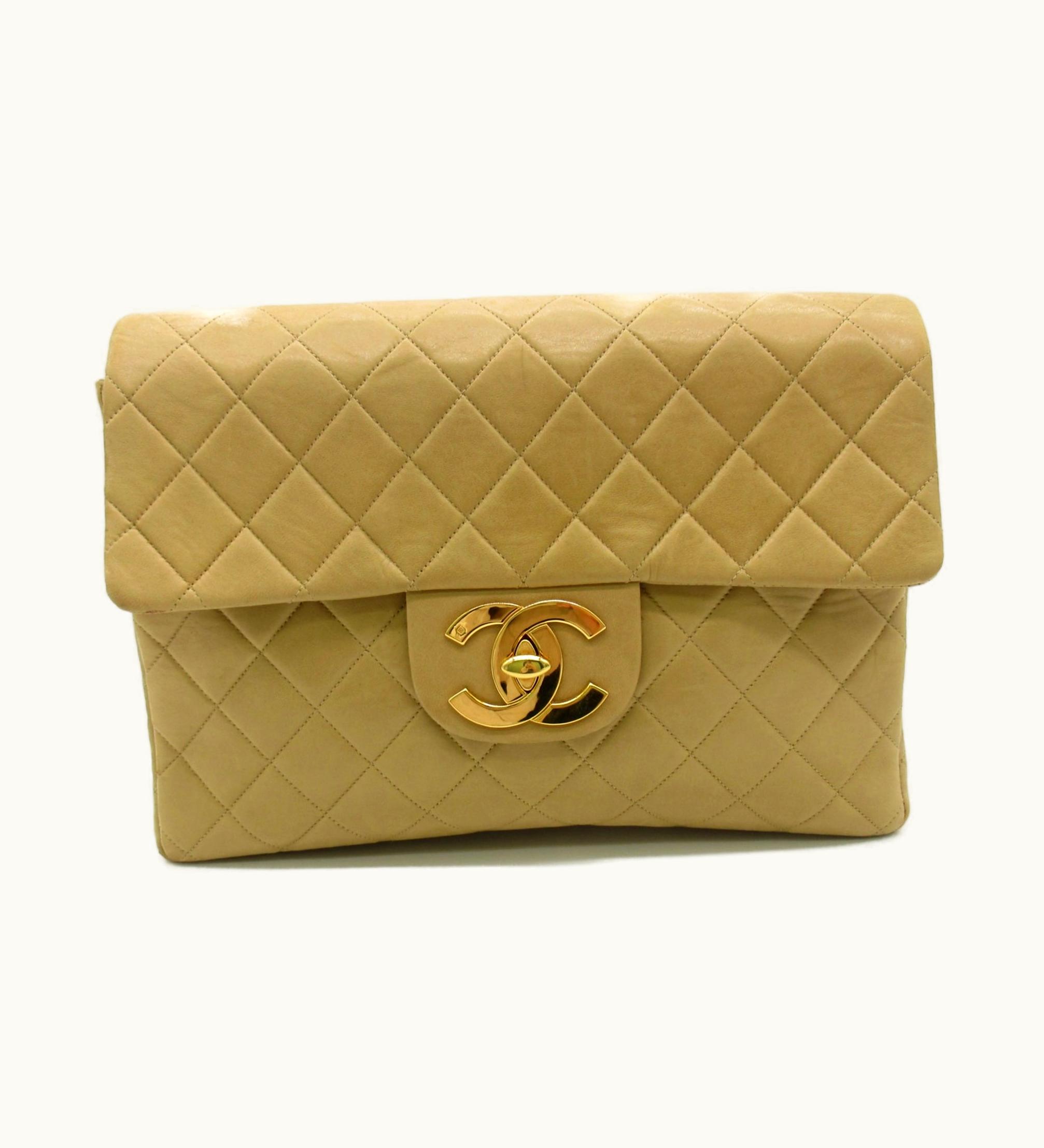 Chanel Chanel Turnlock Matelasse Rucksack Beige Lambskin [Sheep Leather]
