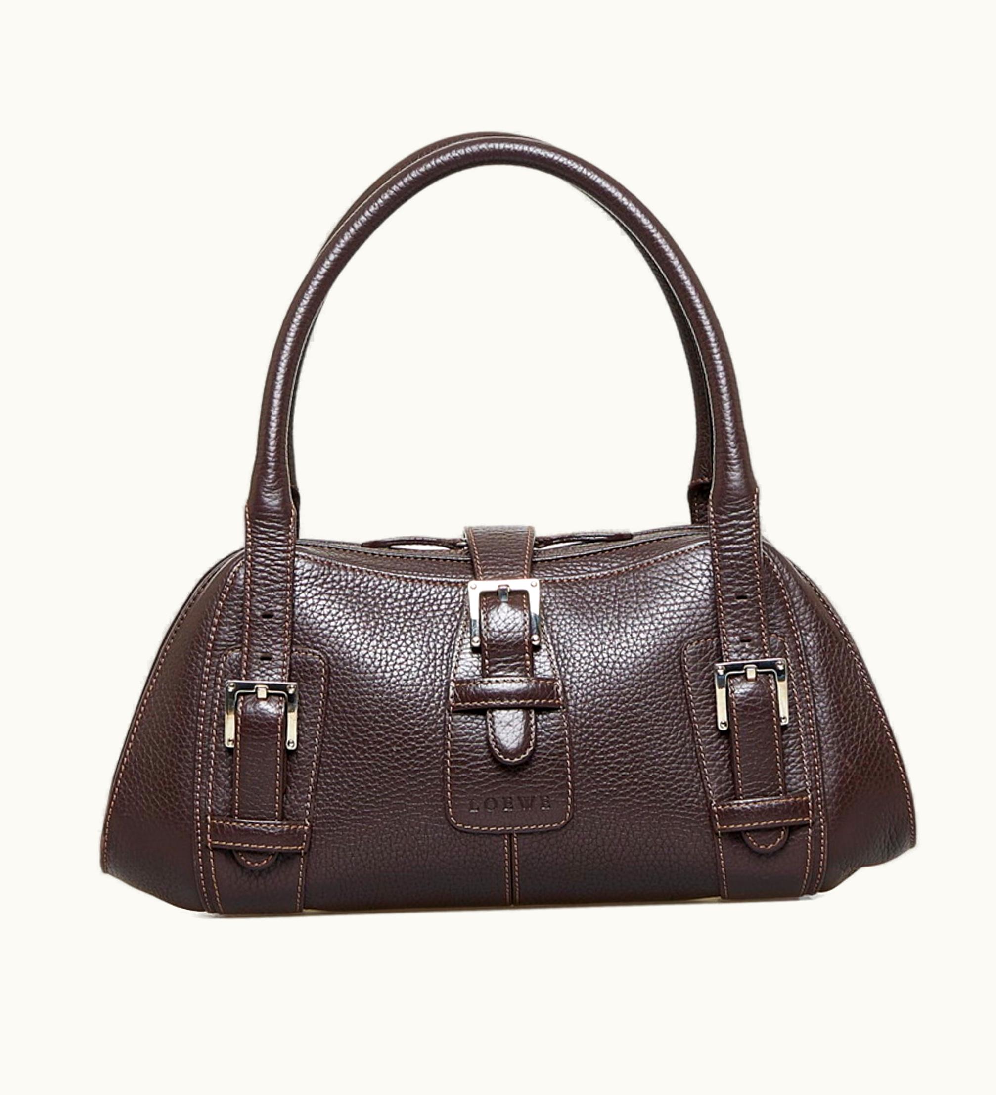 Loewe Loewe Senda Handbag Brown Leather Ladies