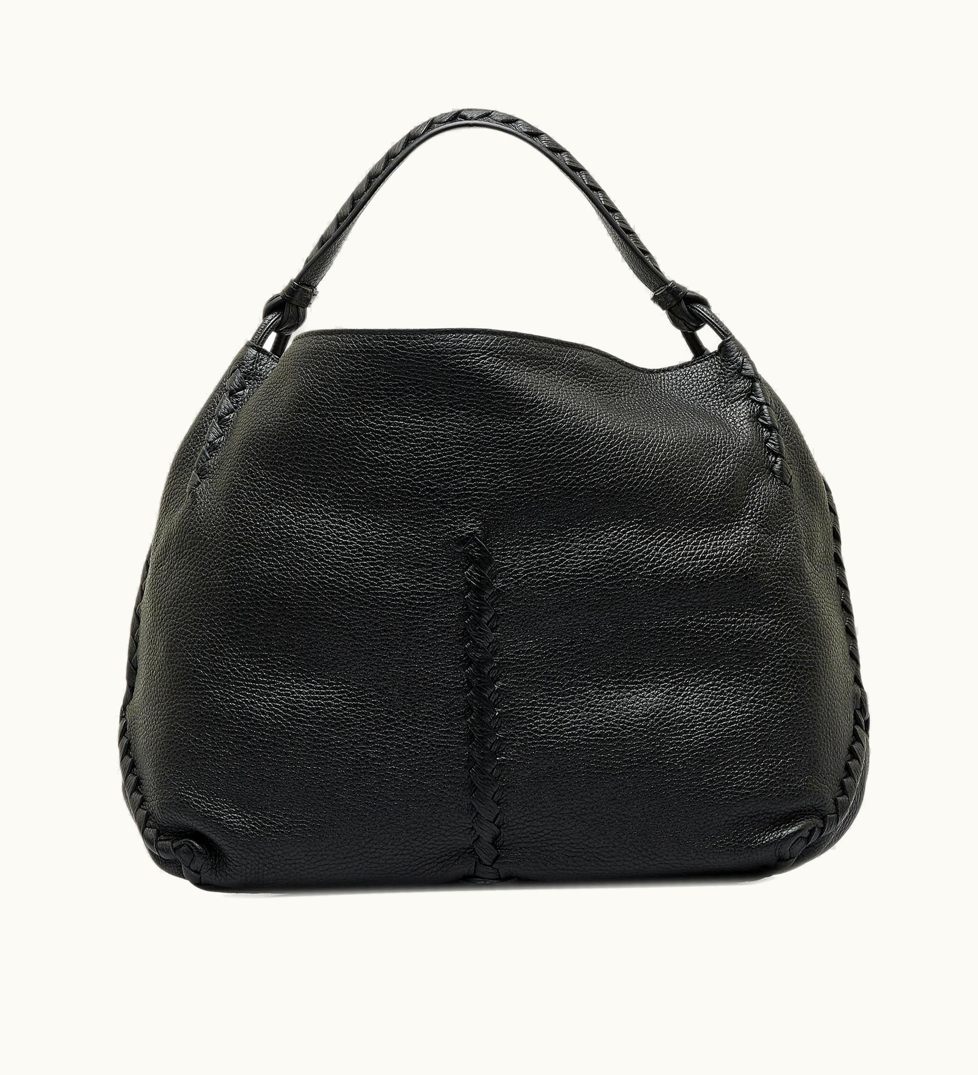 Bottega Veneta Bottega Veneta Intrecciato-Trimmed Cervo Hobo Hobo Bag