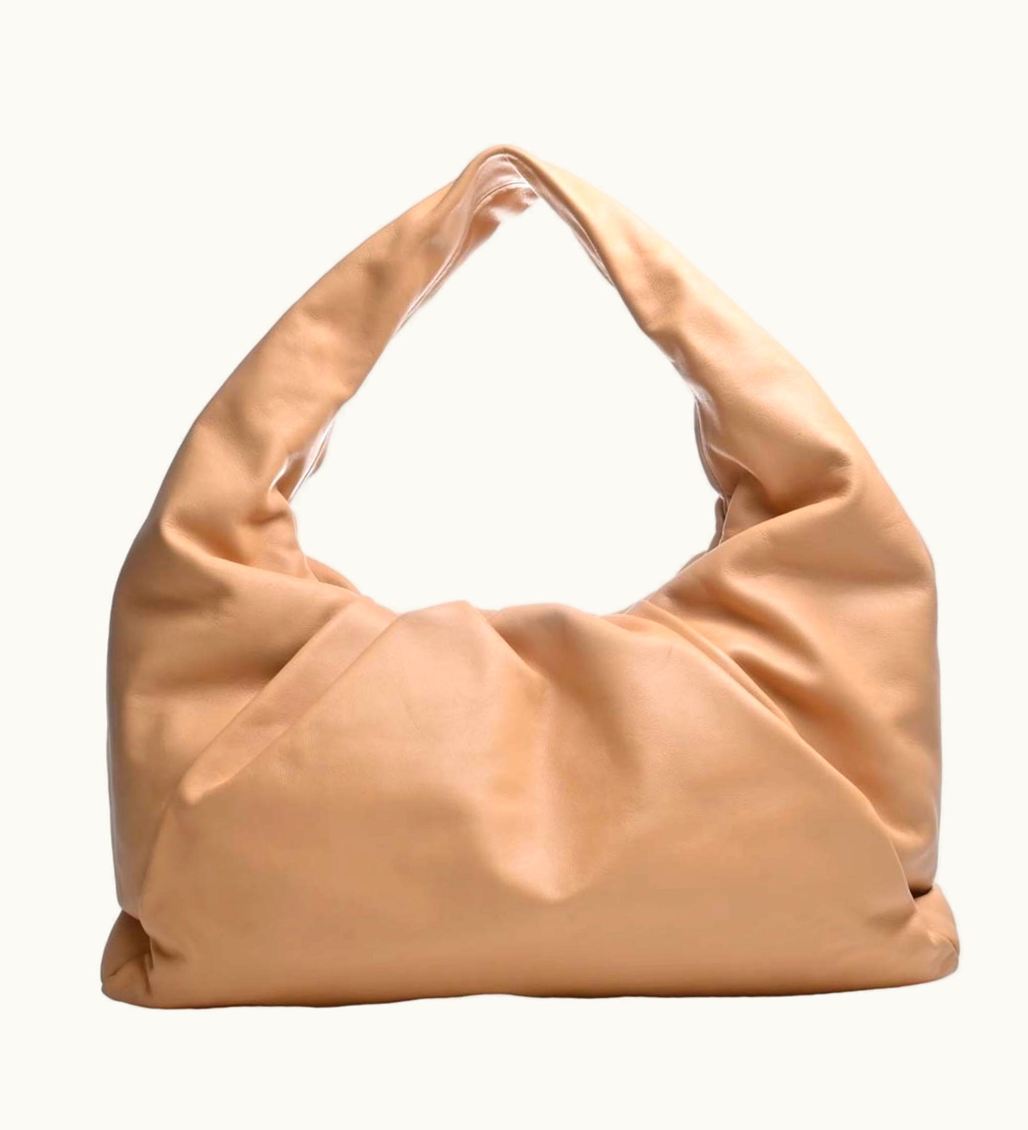 Bottega Veneta Bottega Veneta Leather The Shoulder Pouch One Bag Beige Women's