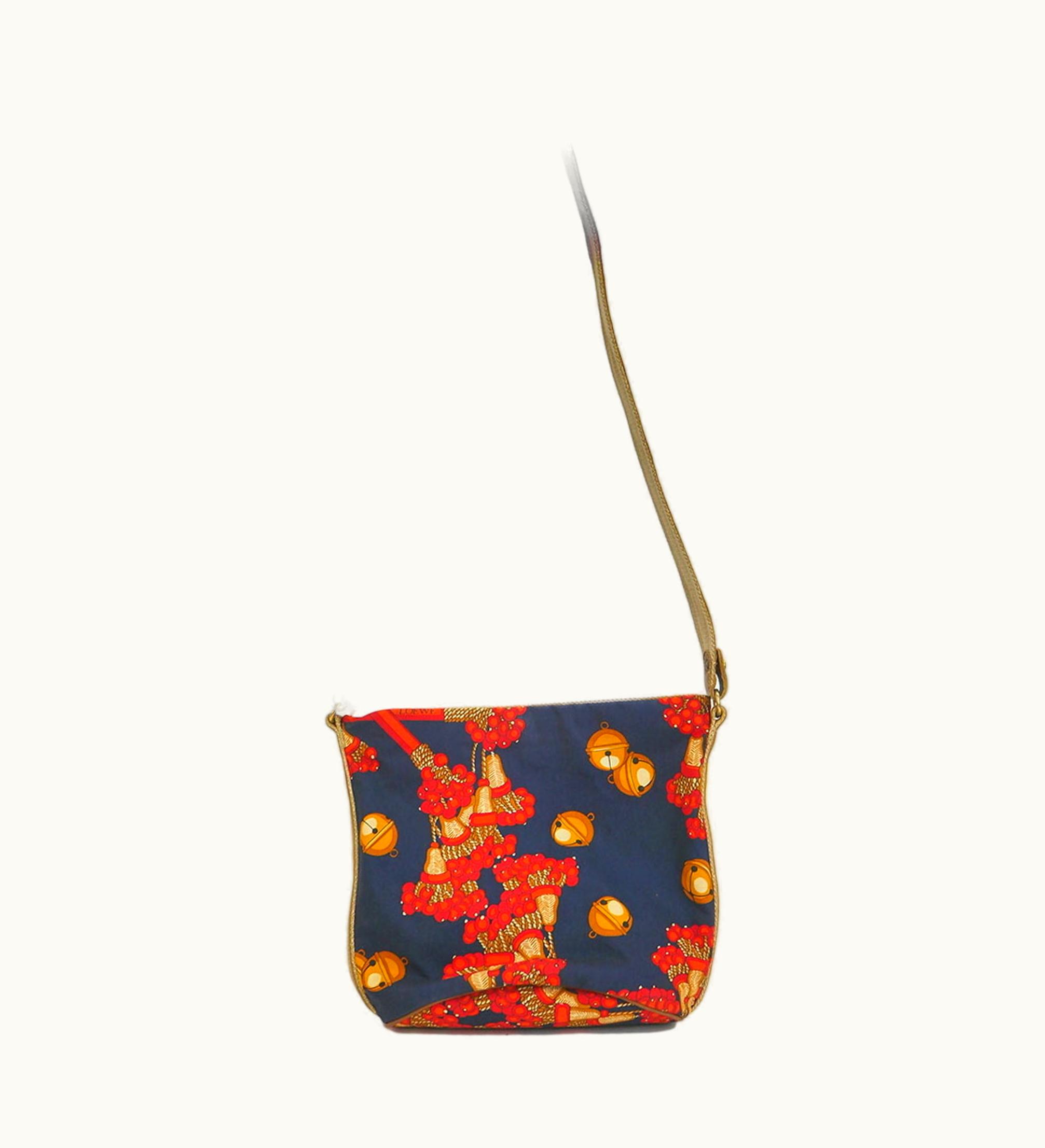 Loewe Loewe Shoulder Canvas Navy X Red One Bag Ladies