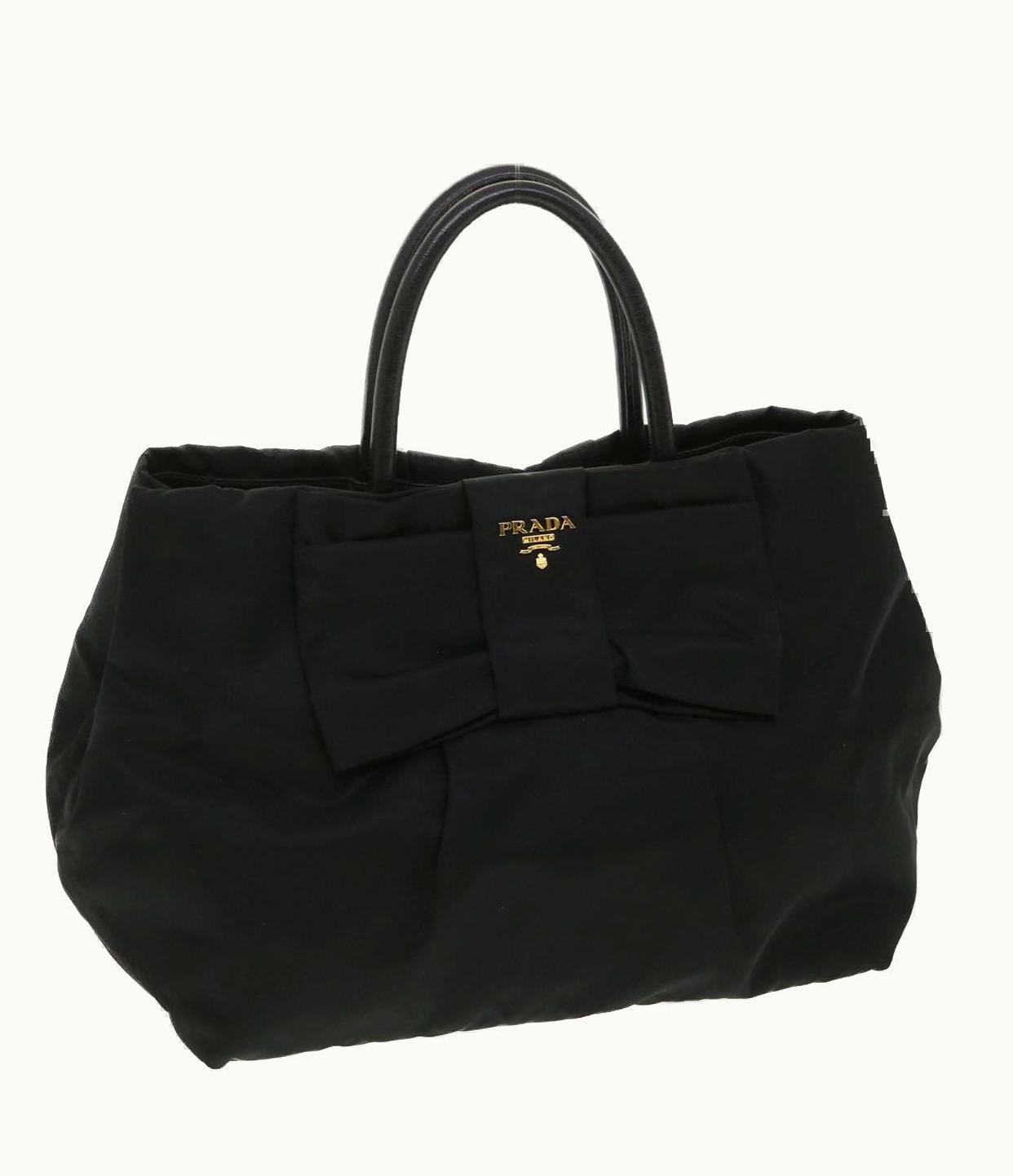 Prada PRADA 33979 Hand Bag Nylon Black