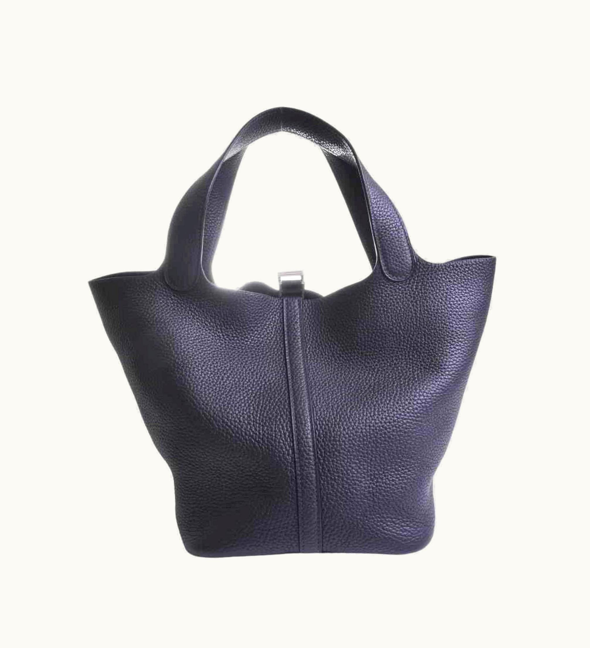 Hermès Hermès Taurillon Clemence Picotin Lock MM Handbag Purple