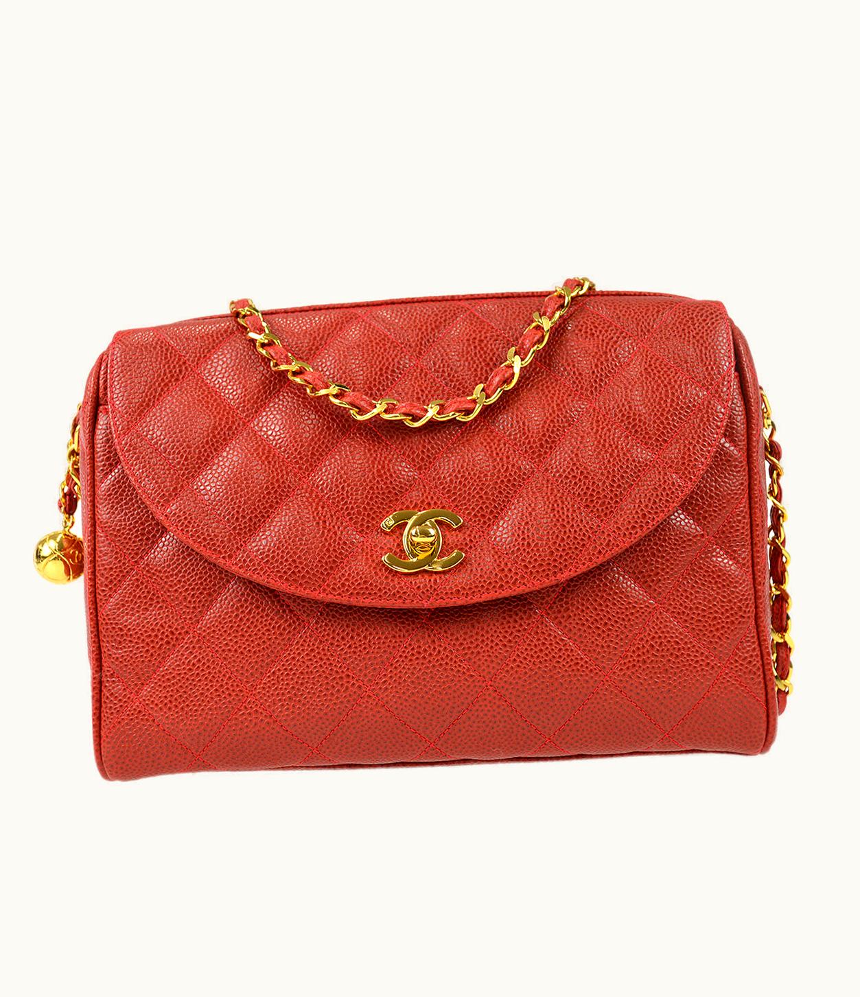 Chanel Chanel 1994-1996 Pocket Camera Bag Small Red Caviar 67830