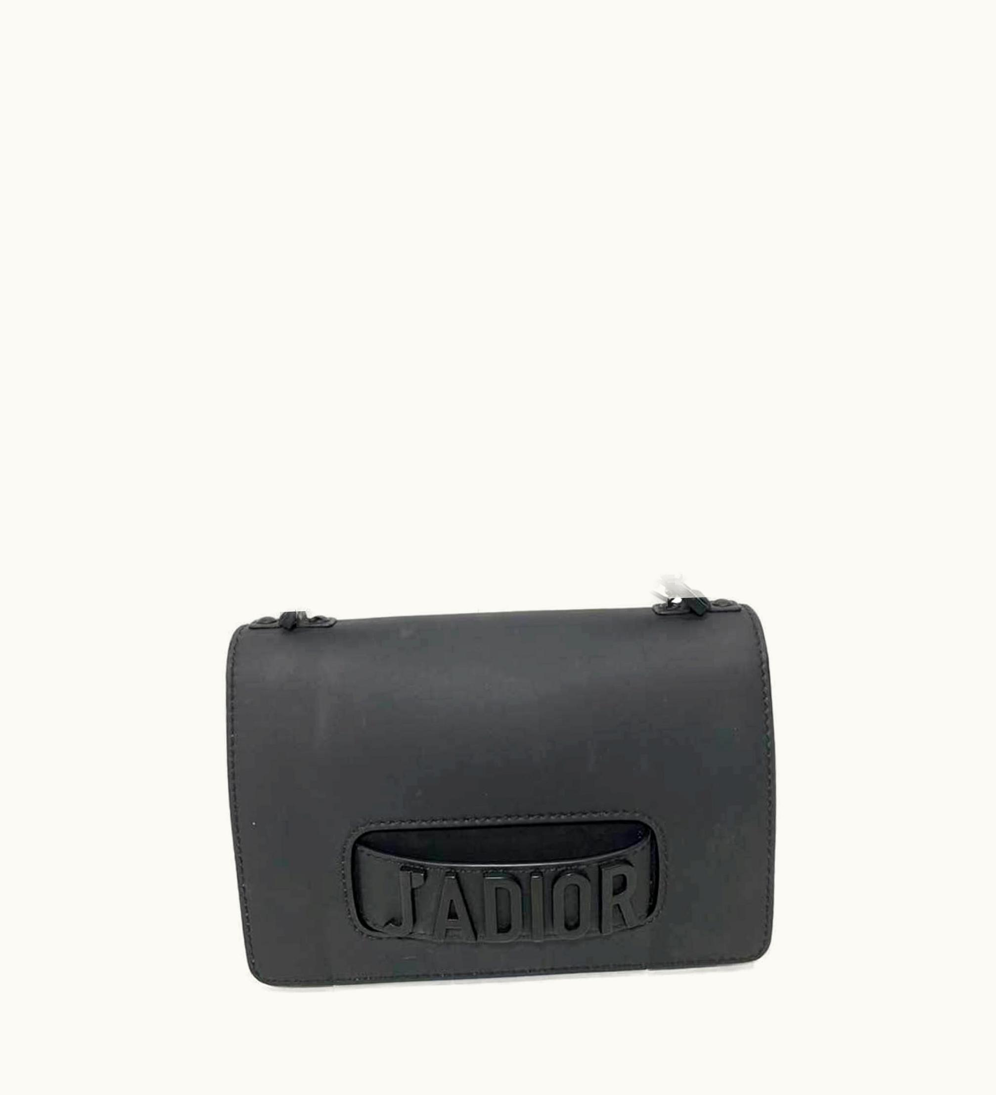 Dior Dior Christian Dior Bag Ja Dior Chain Shoulder Dark Gray Black Women's Leather Christiandior