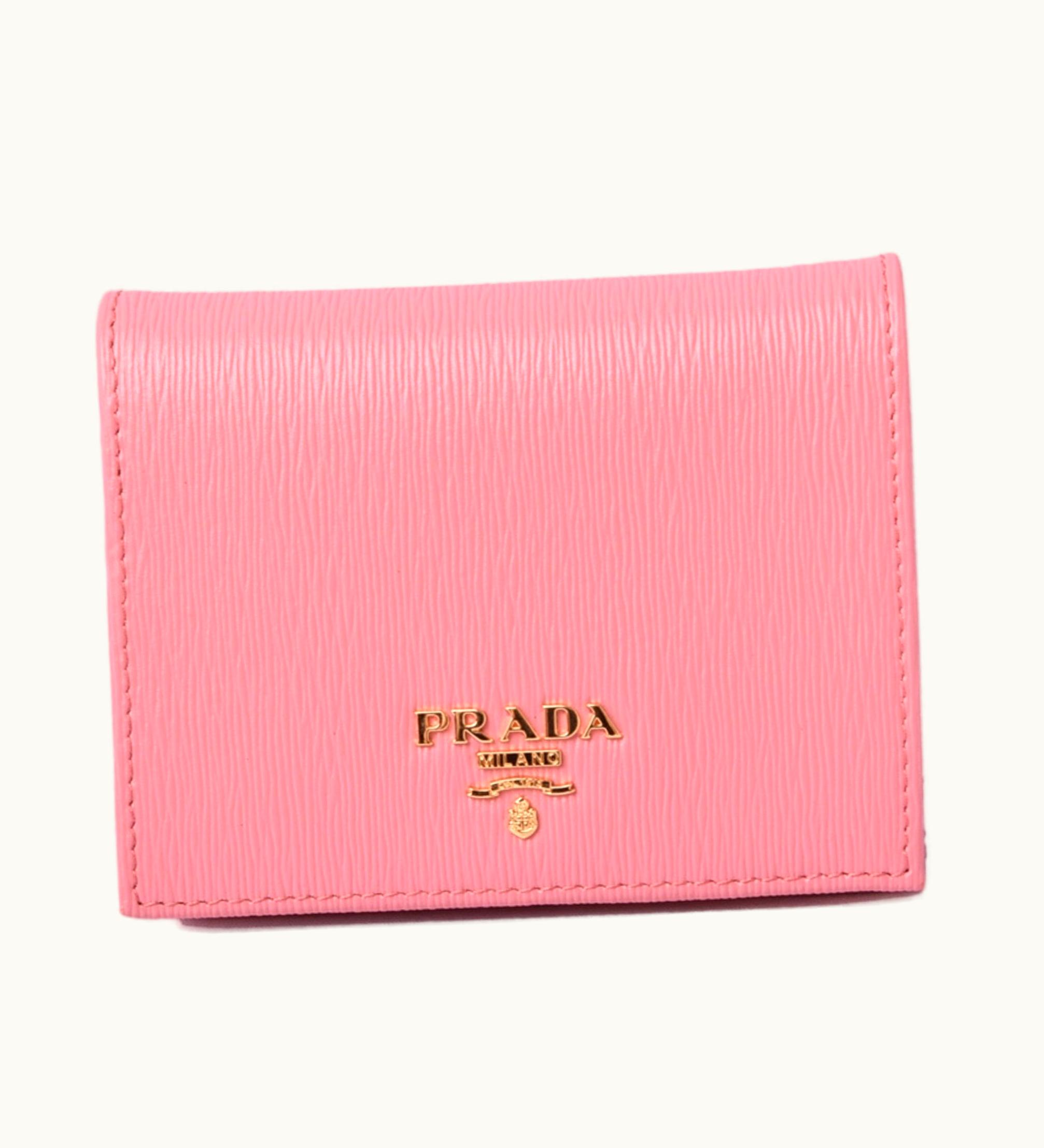 Prada Prada Wallet Prada Fold 1Mv204 Vitello Move Embossed Leather Geranio Light Pink
