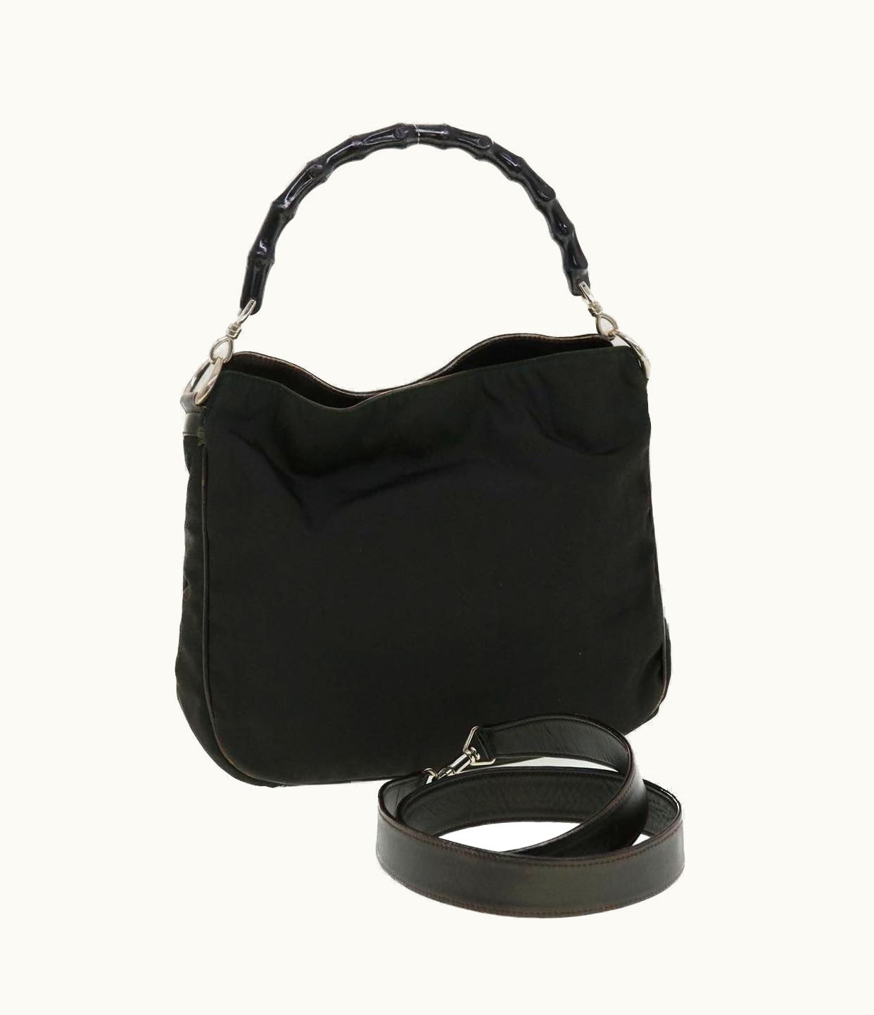 Gucci Gucci Hand Bag Nylon 2Way Brown 001 1633 002058