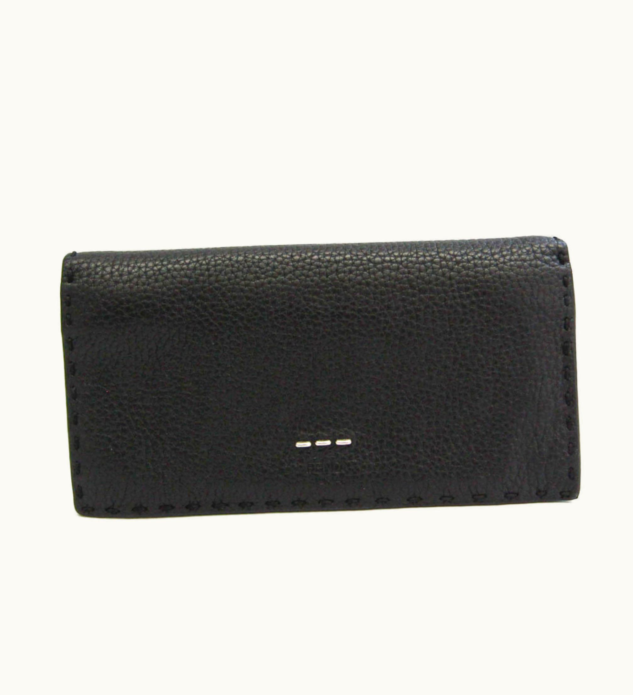 Fendi Fendi Selleria 7M0186 Men, Women Leather Long Wallet [Bi-Fold] Black