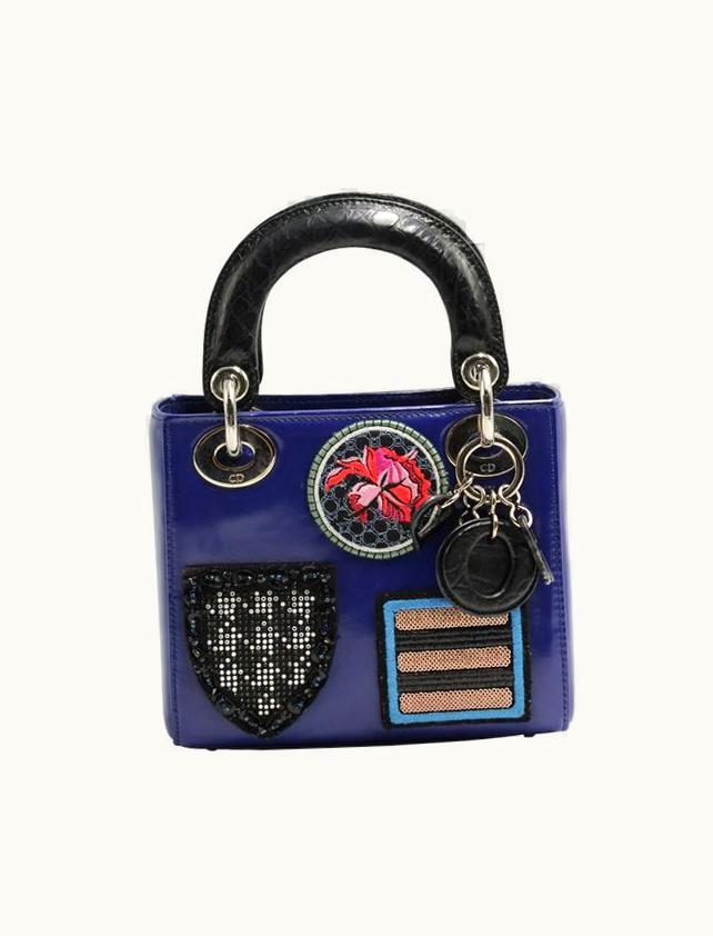 Dior Dior Mini Lady Bag - Embroidered Badges - Limited Edition Ss2014