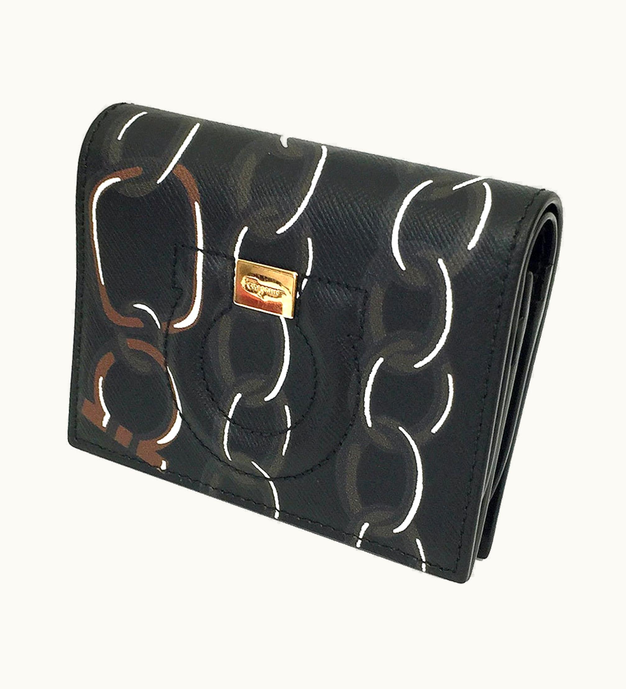 Salvatore Ferragamo Salvatore Ferragamo Wallet Mini With Coin Purse Billfold Card Case Gancini Men's Women's Unisex