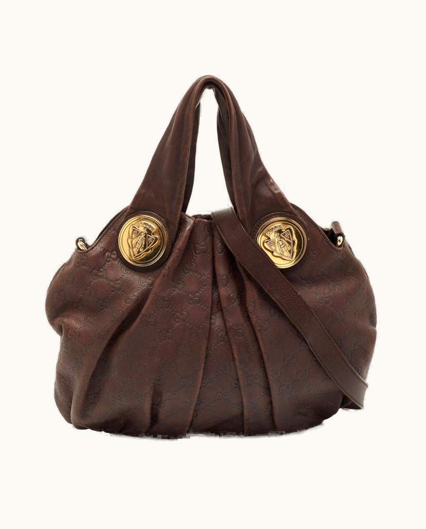 Gucci Gucci Hysteria Small Leather Hobo Brown