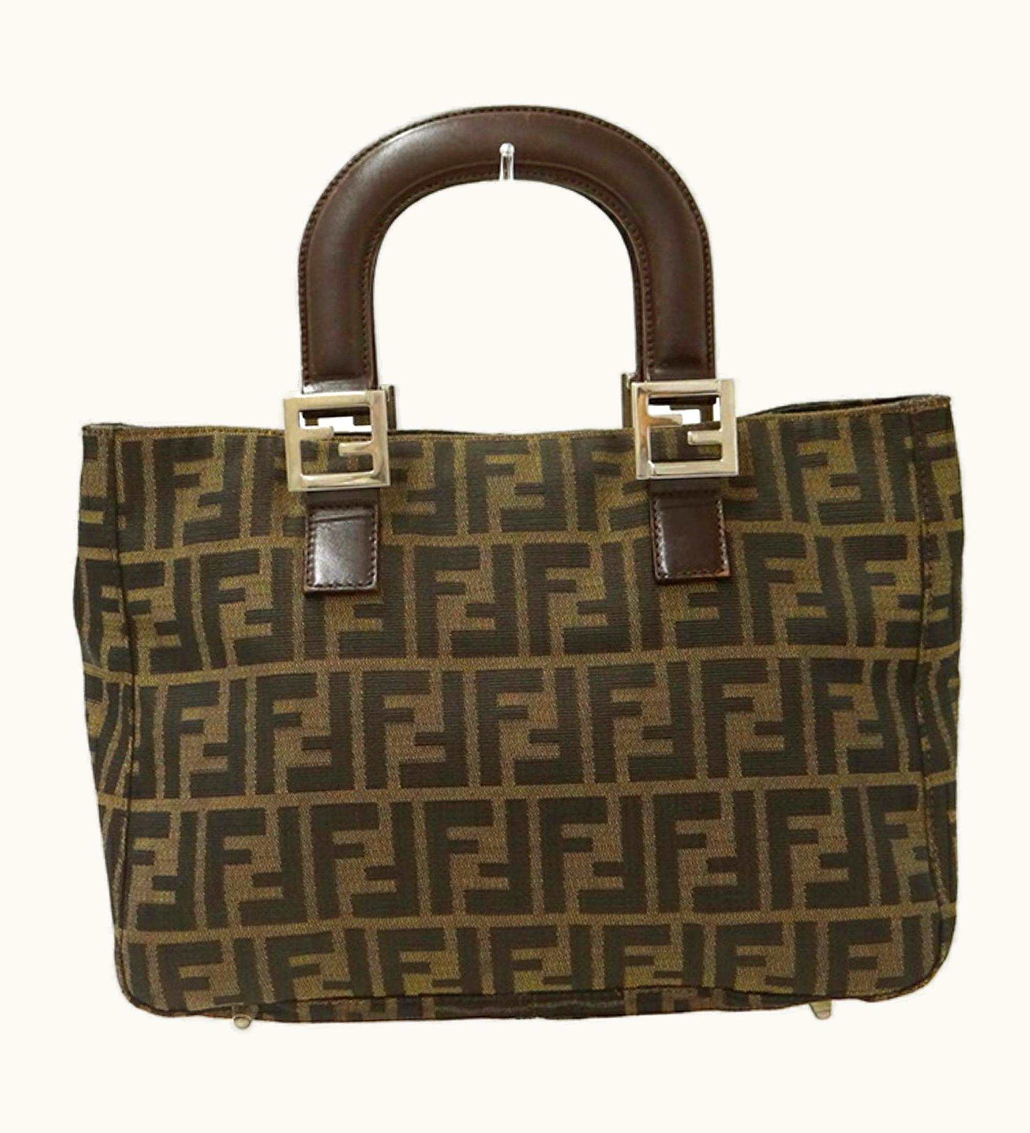 Fendi Fendi Bag Women's Zucca Handbag Canvas Khaki Brown 26329