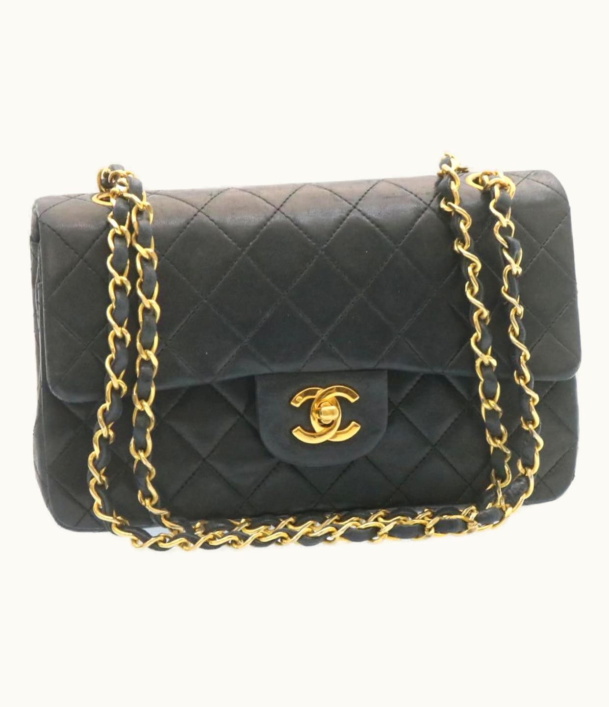 Chanel Chanel Matelasse 23 Chain Shoulder Bag Black Lamb Skin