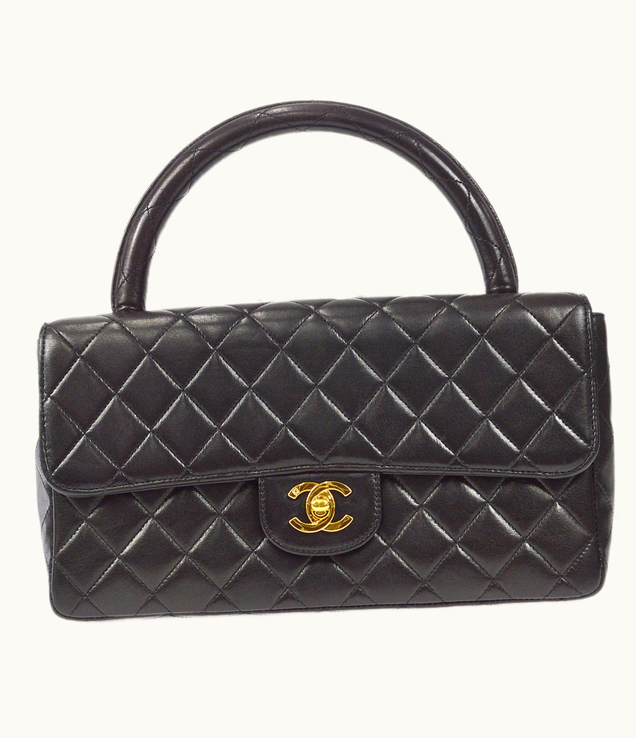 Chanel Chanel Classic Single Flap Medium Handbag Black Lambskin 12123