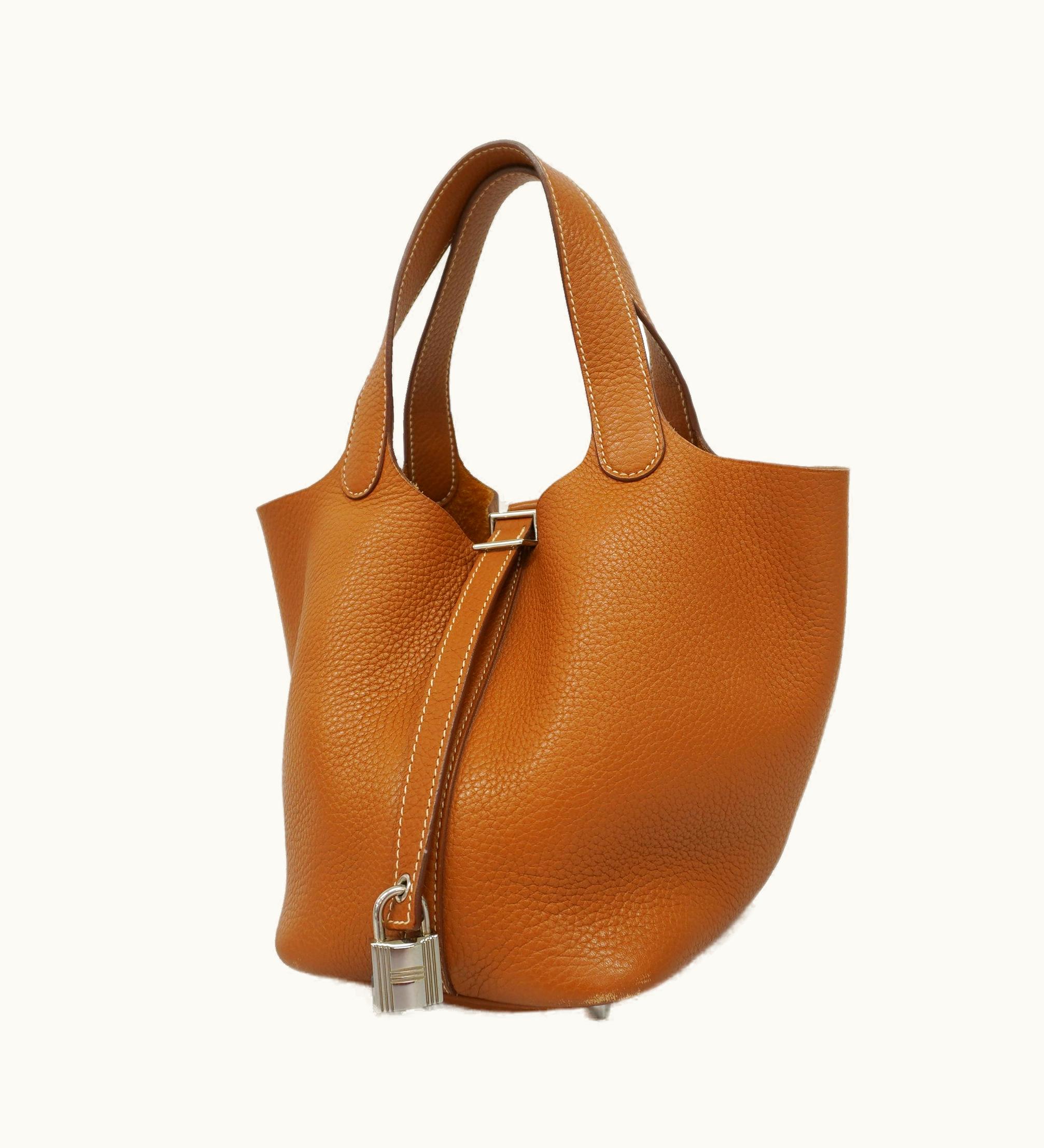 Hermès Hermès Picotin Lock PM P Engraved Taurillon Clemence Leather Gold