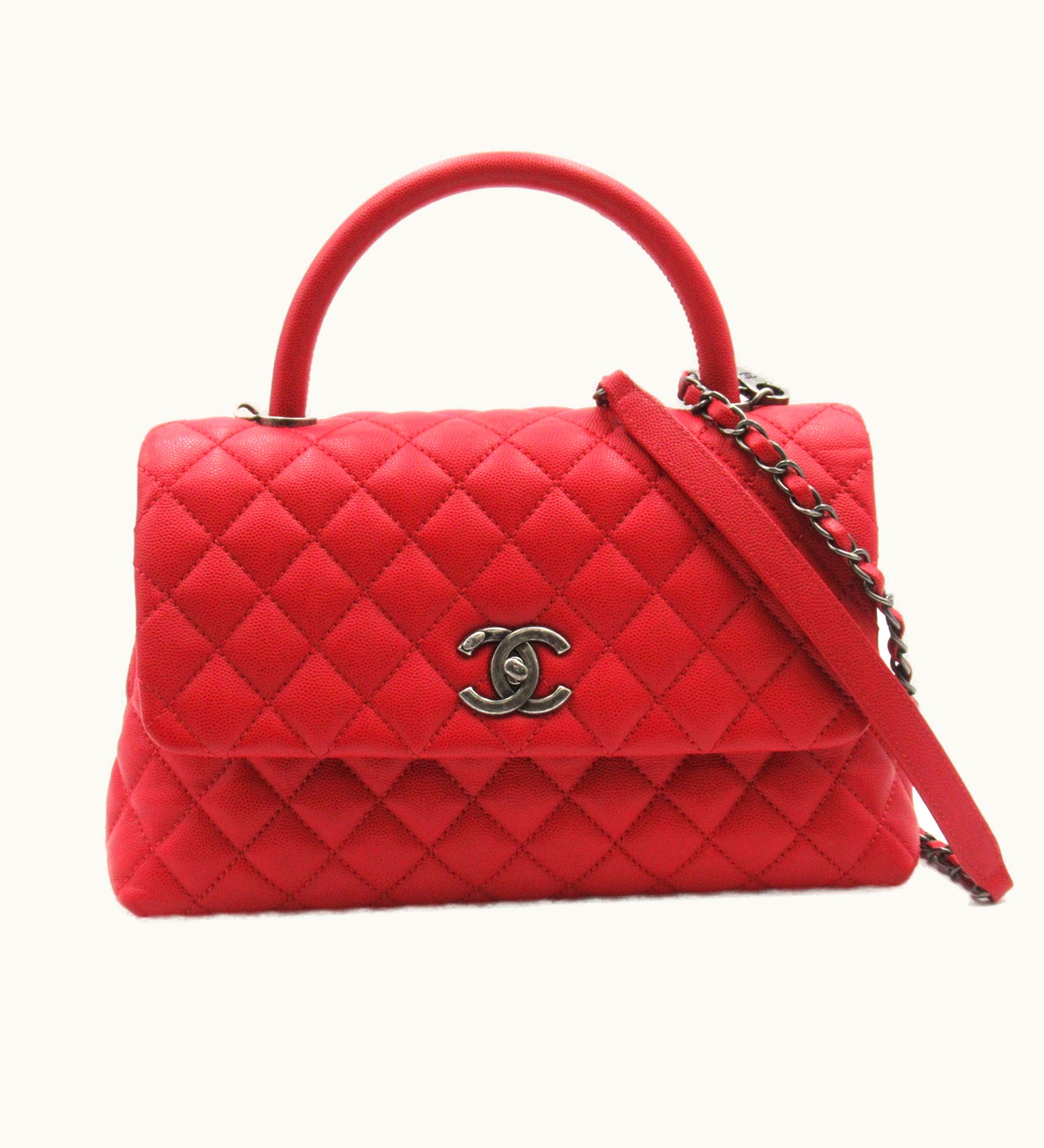 Chanel Chanel Coco Handle 29 2Wayshoulder Red Caviar Skin [Grained Calf] A92991
