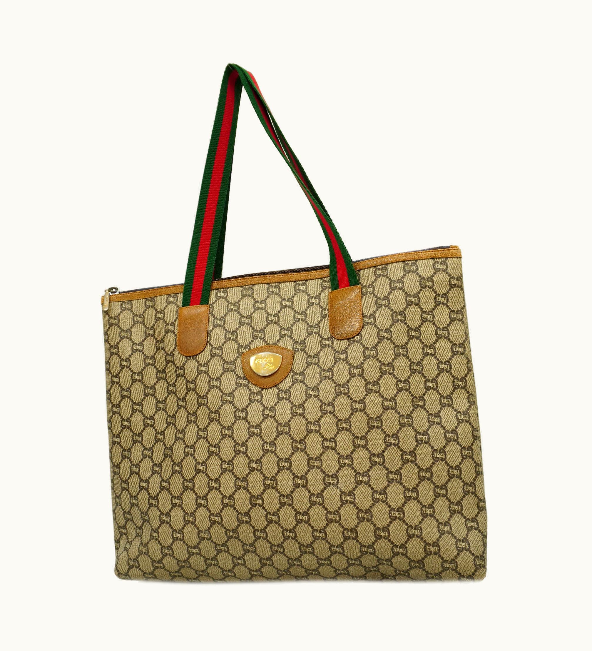 Gucci Gucci Sherry Line Tote Bag 211134 Women's GG Plus, Leather Tote Bag Beige