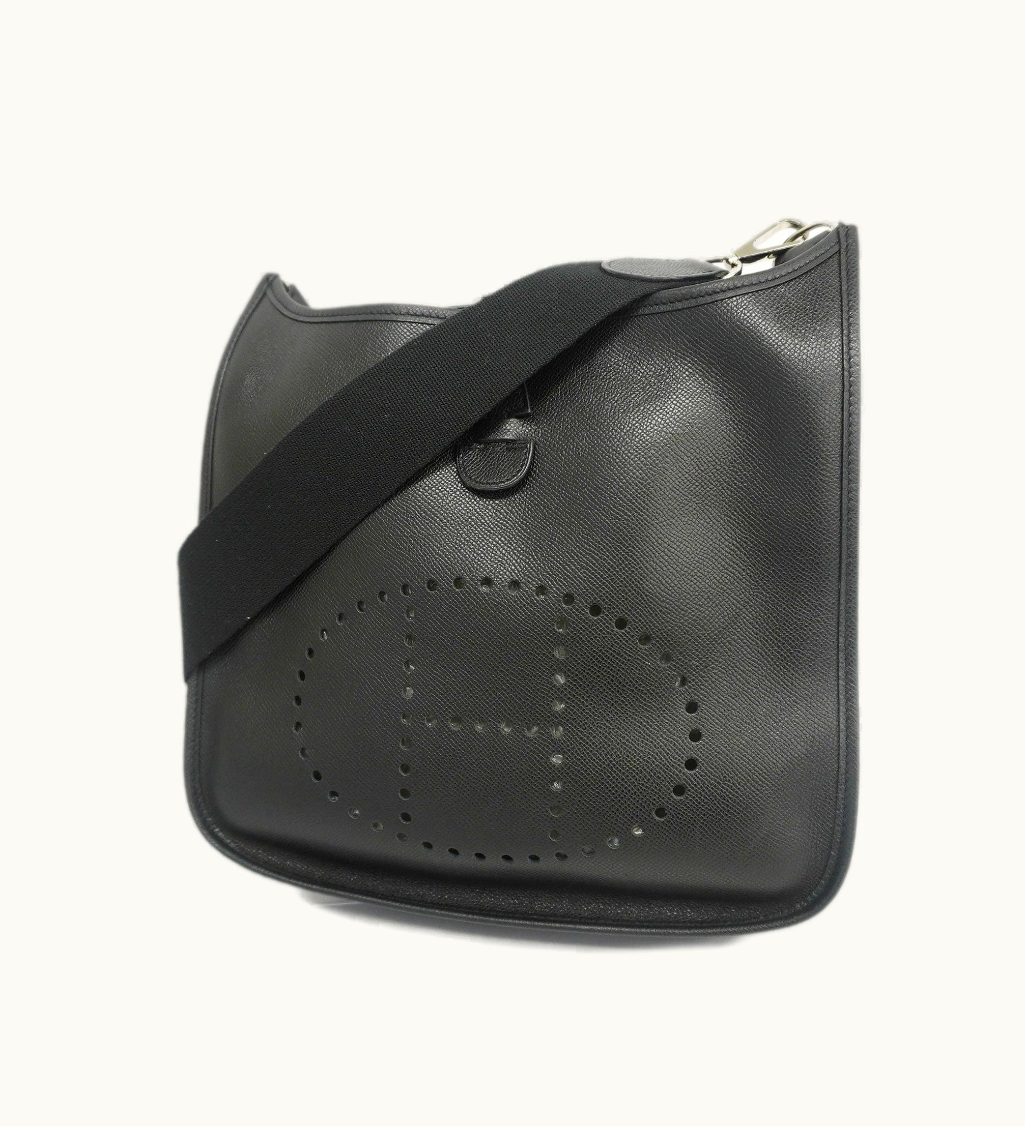 Hermès Hermès   Evelyne Evelyne 1 J Stamp Women's Epsom Leather Shoulder Bag Black