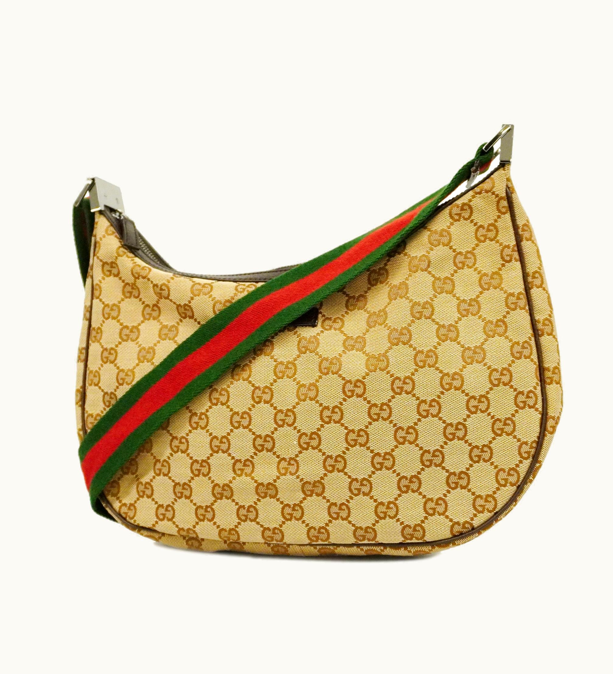 Gucci Gucci Sherry Line Shoulder Bag 122790 Women's GG Canvas, Leather Beige, Brown