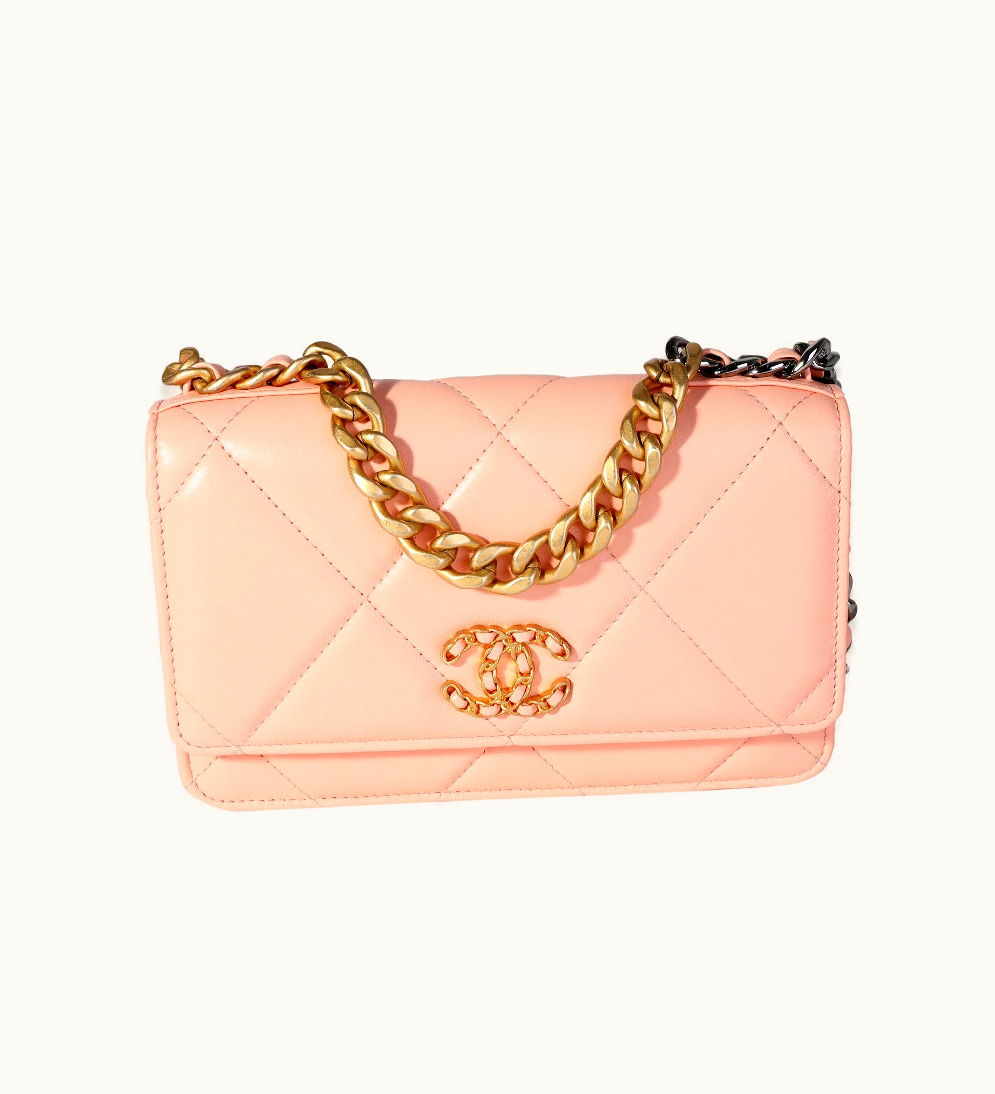 Chanel Chanel Orange Claire Quilted Lambskin 19 Woc