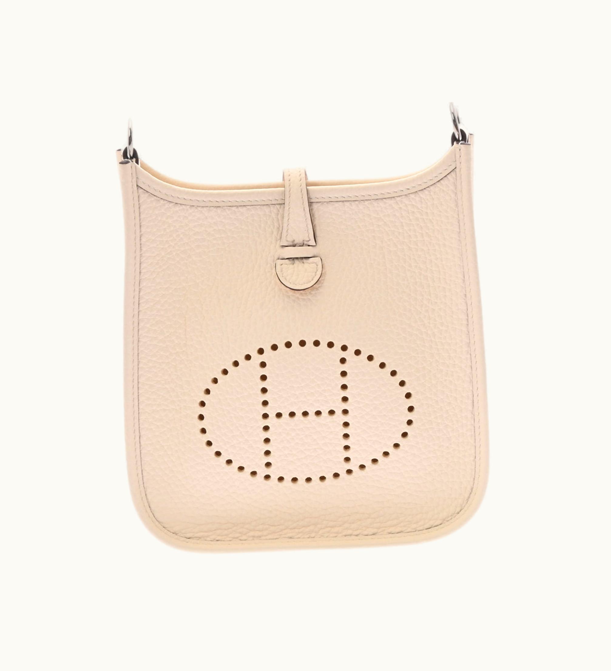 Hermès Hermès Evelyne Amazon Tpm Maxi Quadrille Nata Palladium Hardware U Engraved [Around 2022] Women's Taurillon Clemence Shoulder Bag